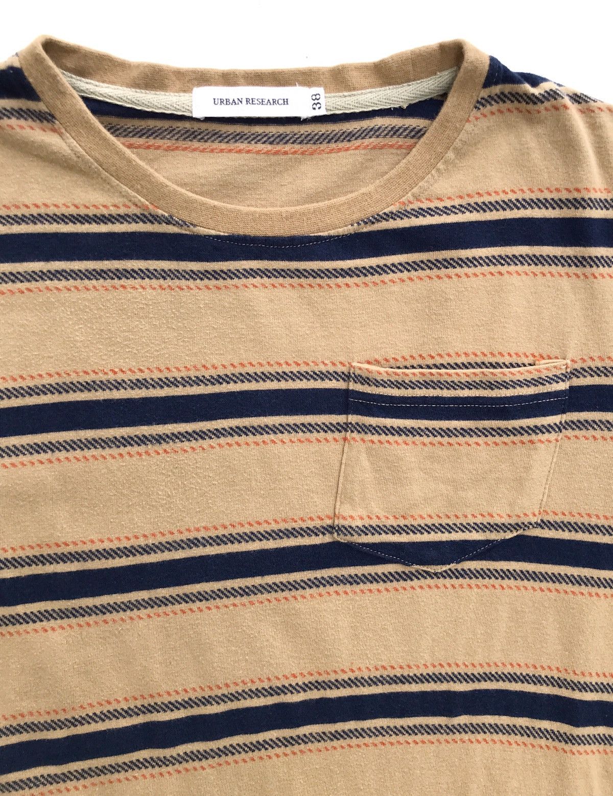 URBAN RESEARCH DOORS Urban Research Stripes Pocket Tee Size US S / EU 44-46 / 1 - 4 Thumbnail