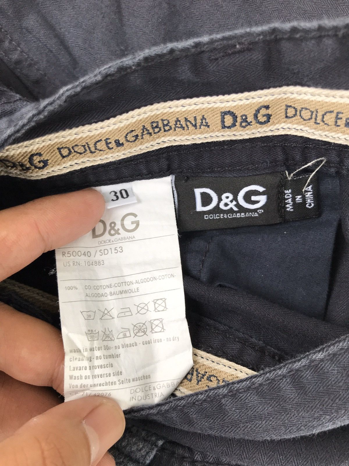 Dolce & Gabbana Dolce & Gabbana Bondage Zipper Back Pocket Logo Pants Size US 30 / EU 46 - 8 Thumbnail