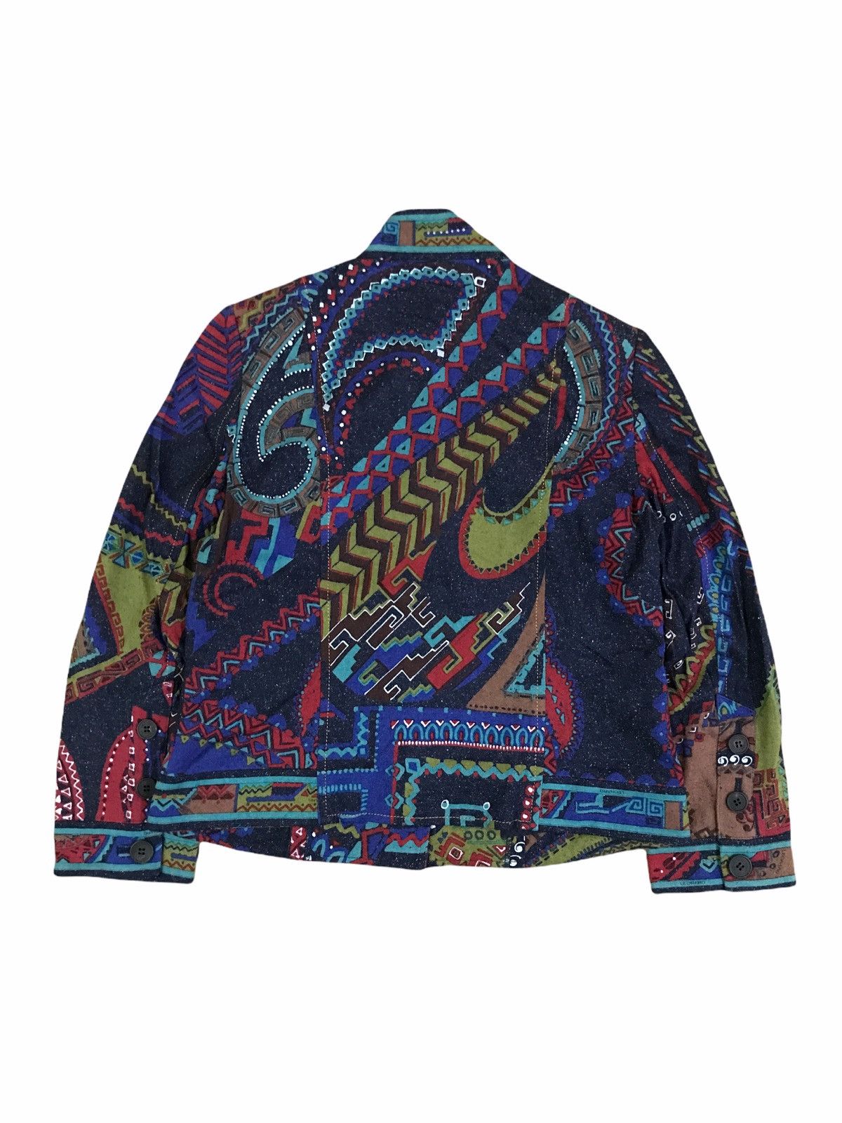 Leonard Paris Vintage Leonard Paris Multicolour Bandana Denim Jacket Size US S / EU 44-46 / 1 - 2 Thumbnail