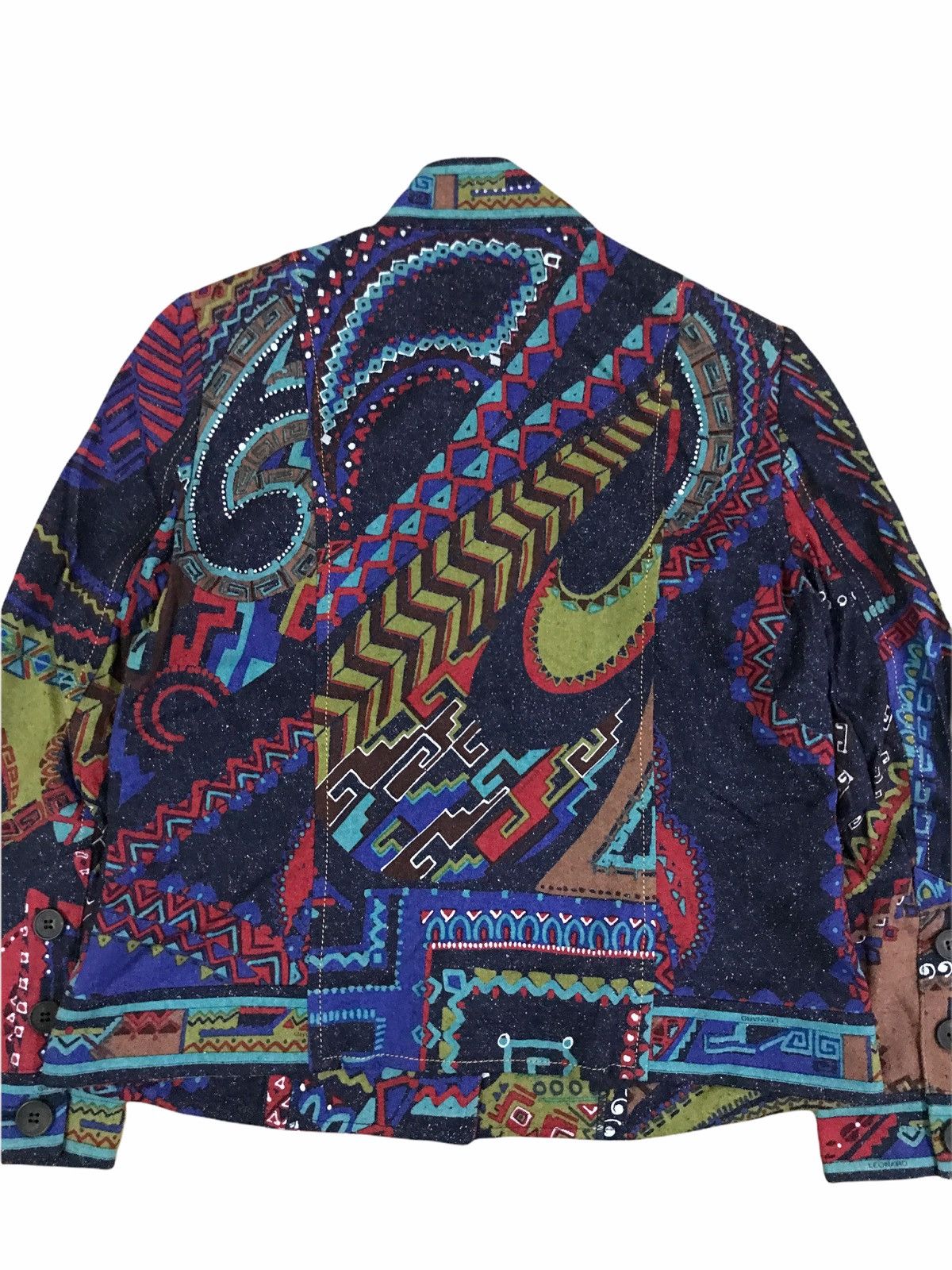 Leonard Paris Vintage Leonard Paris Multicolour Bandana Denim Jacket Size US S / EU 44-46 / 1 - 4 Thumbnail