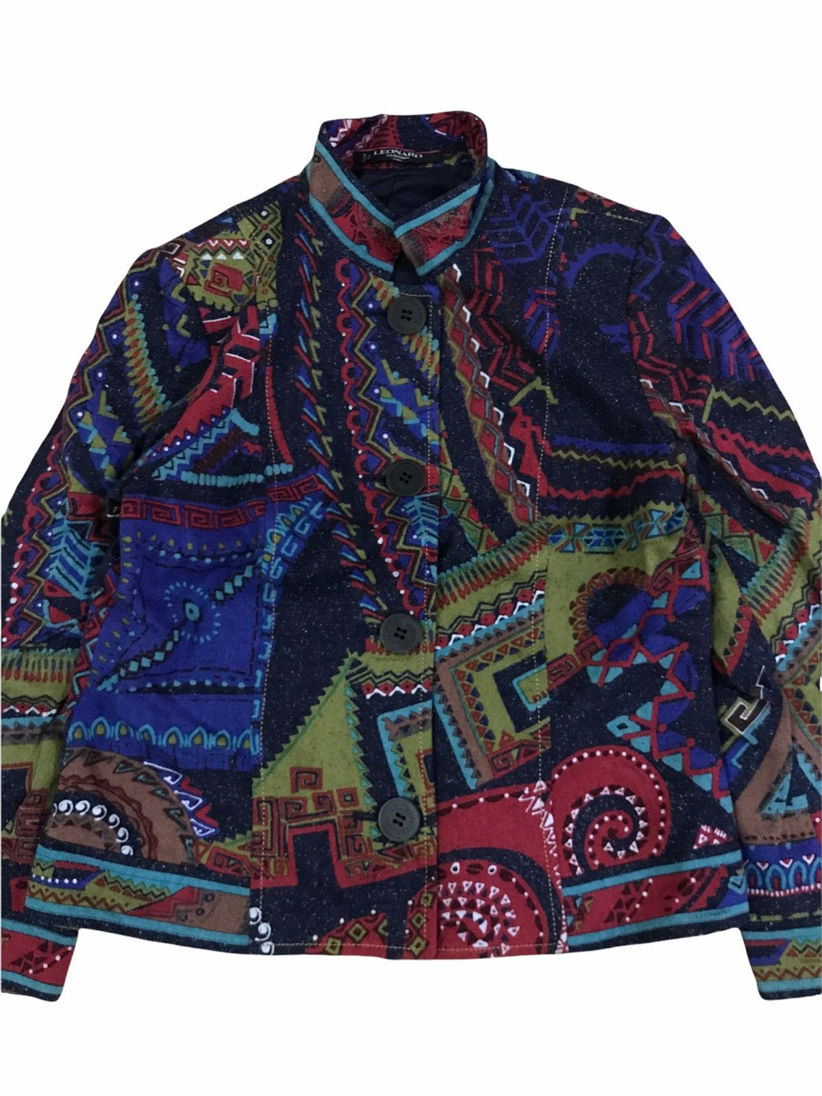 Leonard Paris Vintage Leonard Paris Multicolour Bandana Denim Jacket Size US S / EU 44-46 / 1 - 3 Thumbnail