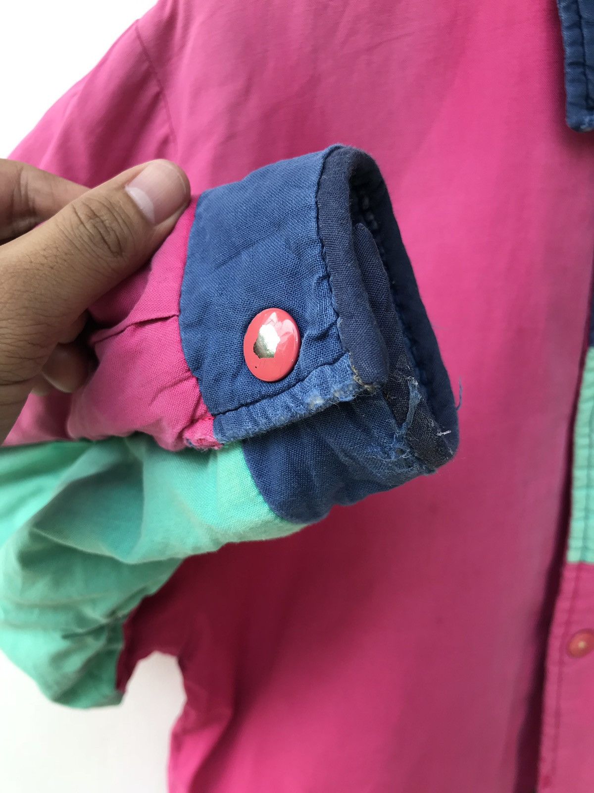 Kansai Yamamoto × Vintage Vintage 70s Kansai Sport Multicolour Button Bomber Jacket Size US M / EU 48-50 / 2 - 17 Thumbnail