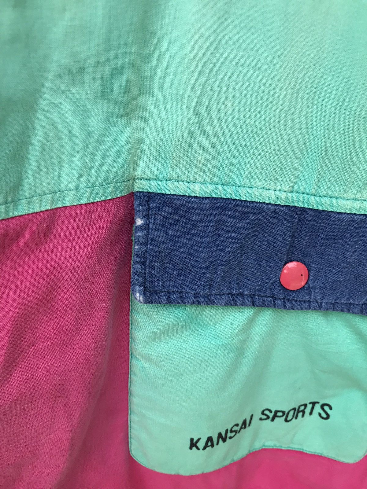Kansai Yamamoto × Vintage Vintage 70s Kansai Sport Multicolour Button Bomber Jacket Size US M / EU 48-50 / 2 - 6 Thumbnail