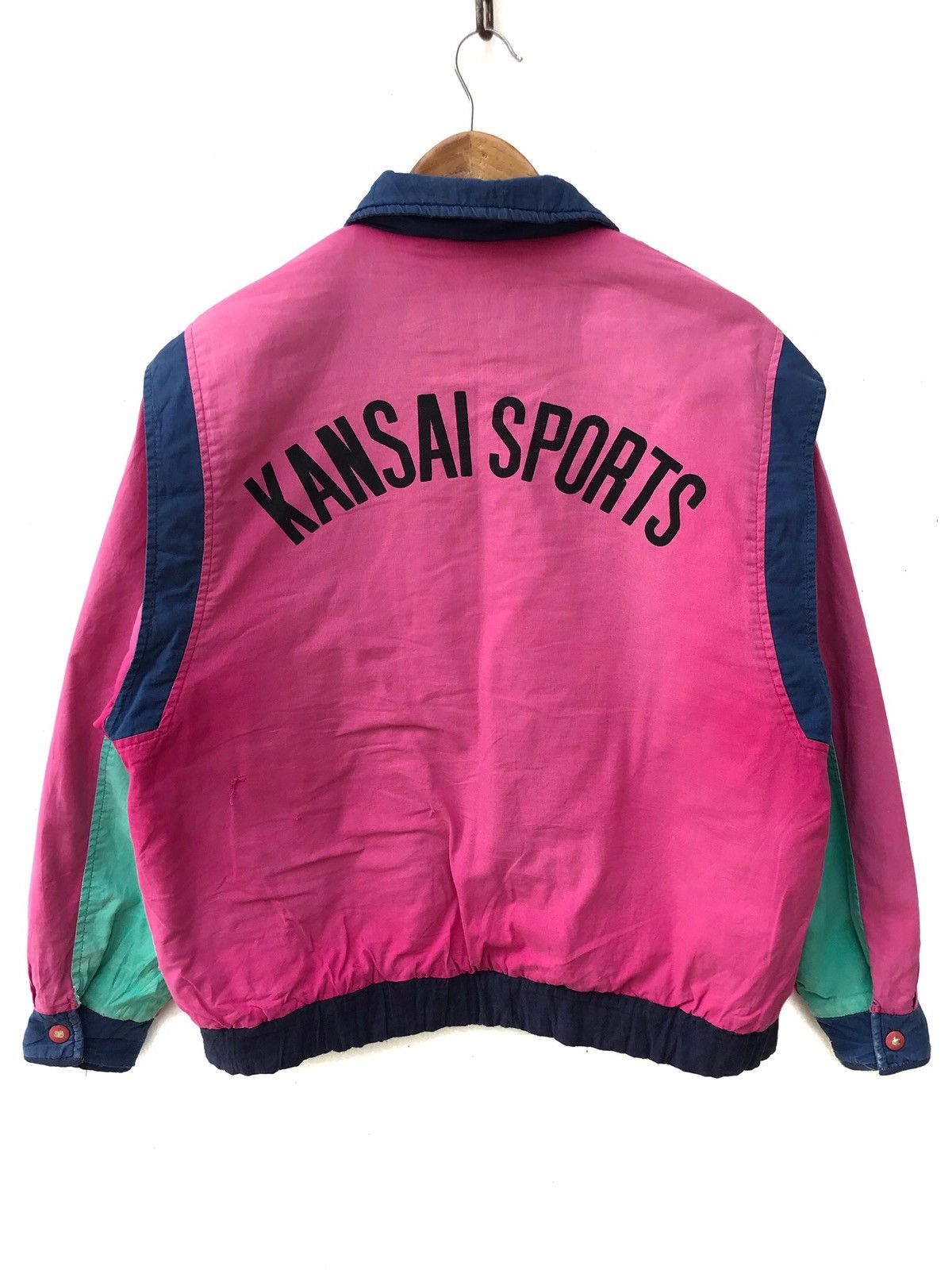 Kansai Yamamoto × Vintage Vintage 70s Kansai Sport Multicolour Button Bomber Jacket Size US M / EU 48-50 / 2 - 1 Thumbnail