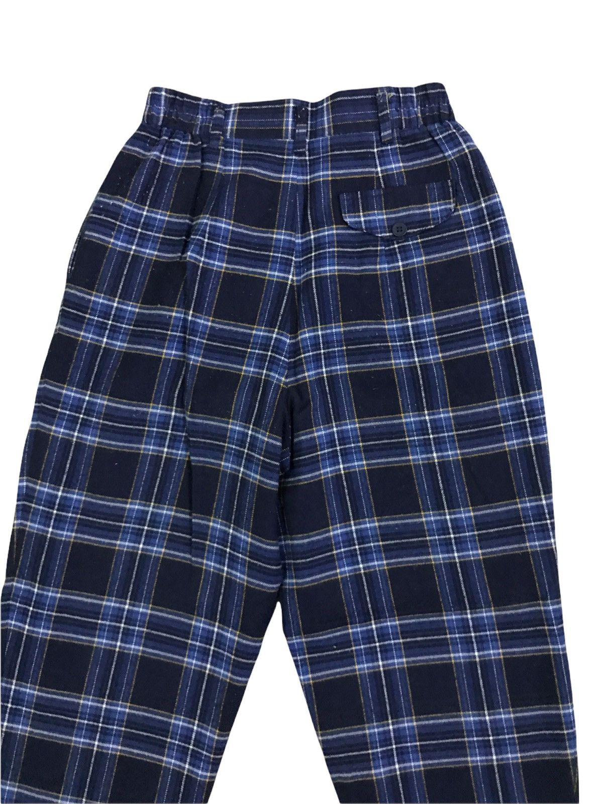 Japanese Brand × Vintage Vintage Japanese Brand Blue Tartan Checkered Plaid Pants Size US 26 / EU 42 - 4 Thumbnail