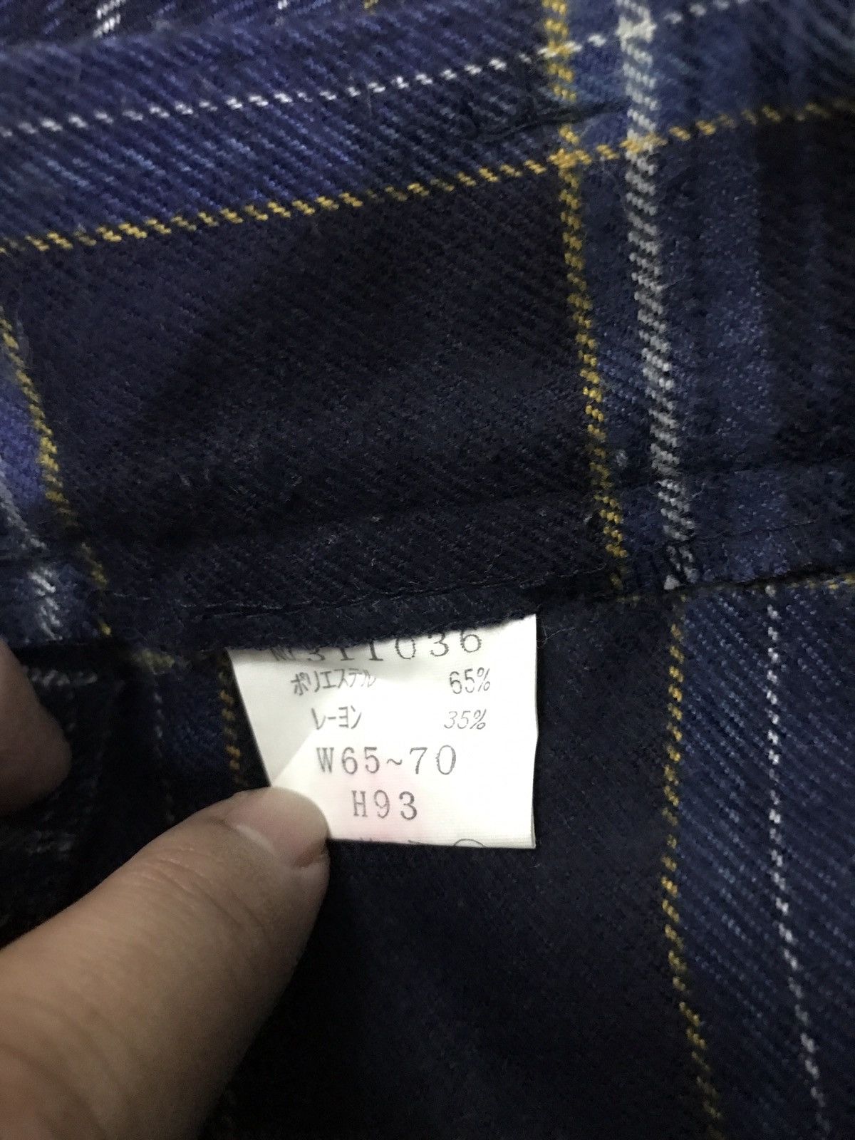 Japanese Brand × Vintage Vintage Japanese Brand Blue Tartan Checkered Plaid Pants Size US 26 / EU 42 - 6 Thumbnail
