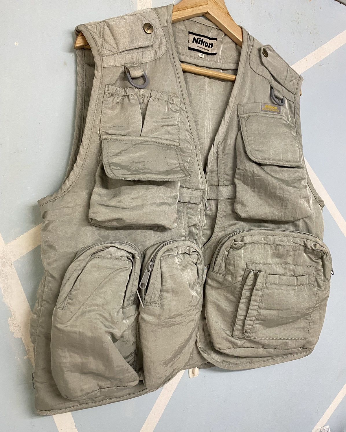 Nikon × Vintage Vintage Nikon Camera Japan Multi Pocket Parachute Cargo Vest Size US M / EU 48-50 / 2 - 3 Thumbnail