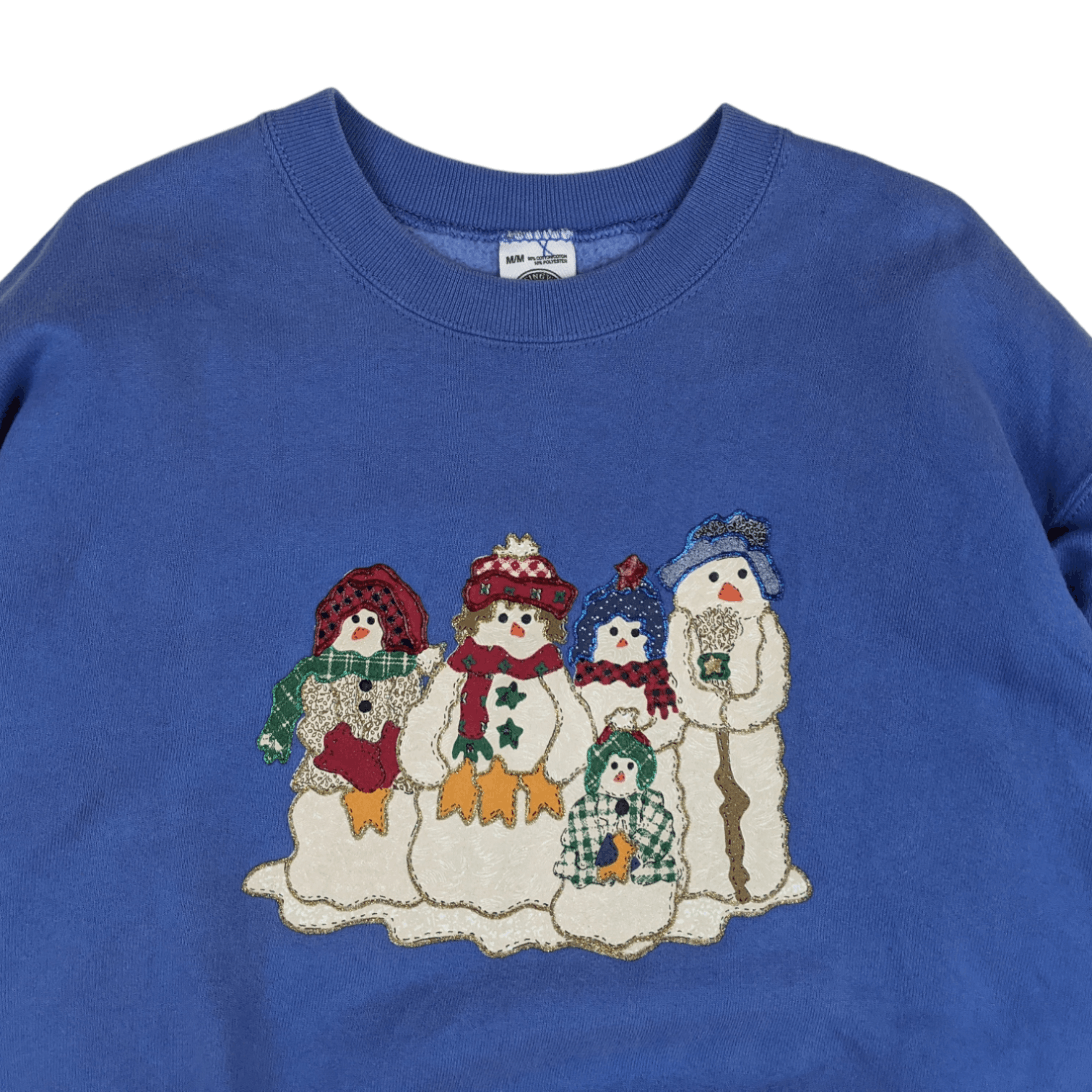 Vintage Vintage 90's MUSINGWEAR Christmas Snowman Jumper Sweatshirt Size US M / EU 48-50 / 2 - 4 Thumbnail
