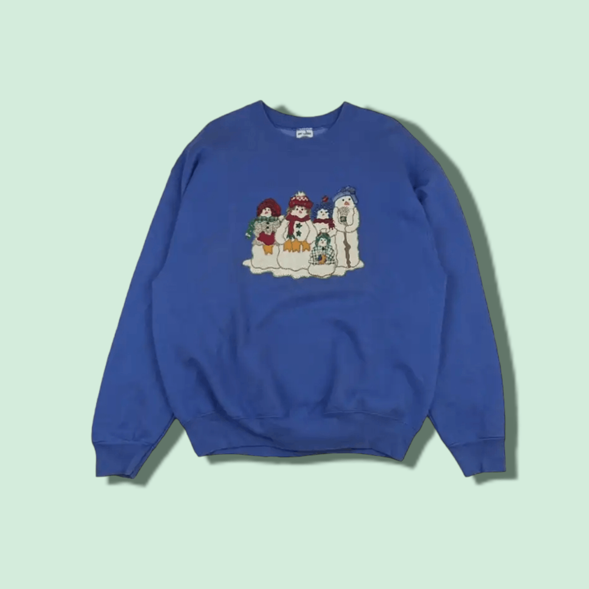 Vintage Vintage 90's MUSINGWEAR Christmas Snowman Jumper Sweatshirt Size US M / EU 48-50 / 2 - 1 Thumbnail