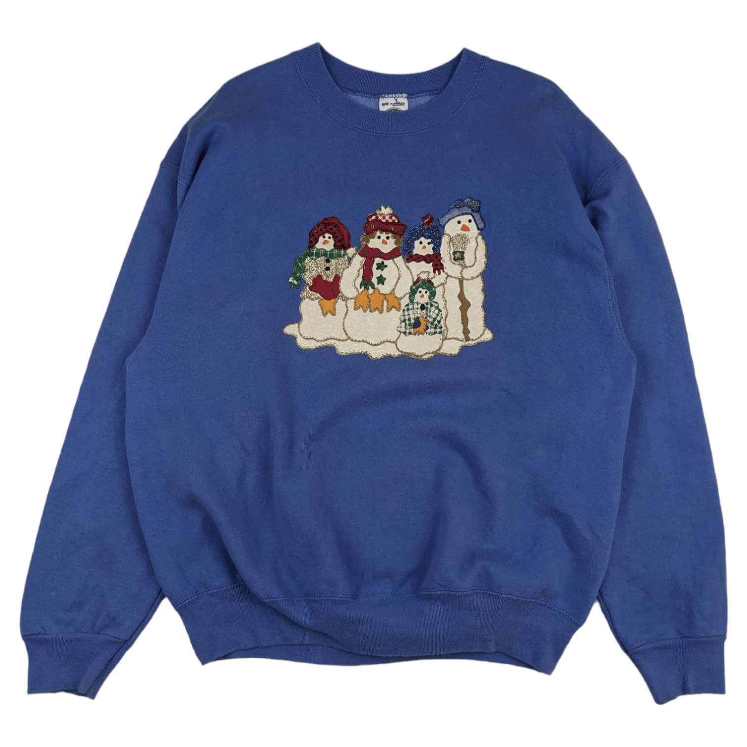 Vintage Vintage 90's MUSINGWEAR Christmas Snowman Jumper Sweatshirt Size US M / EU 48-50 / 2 - 2 Thumbnail