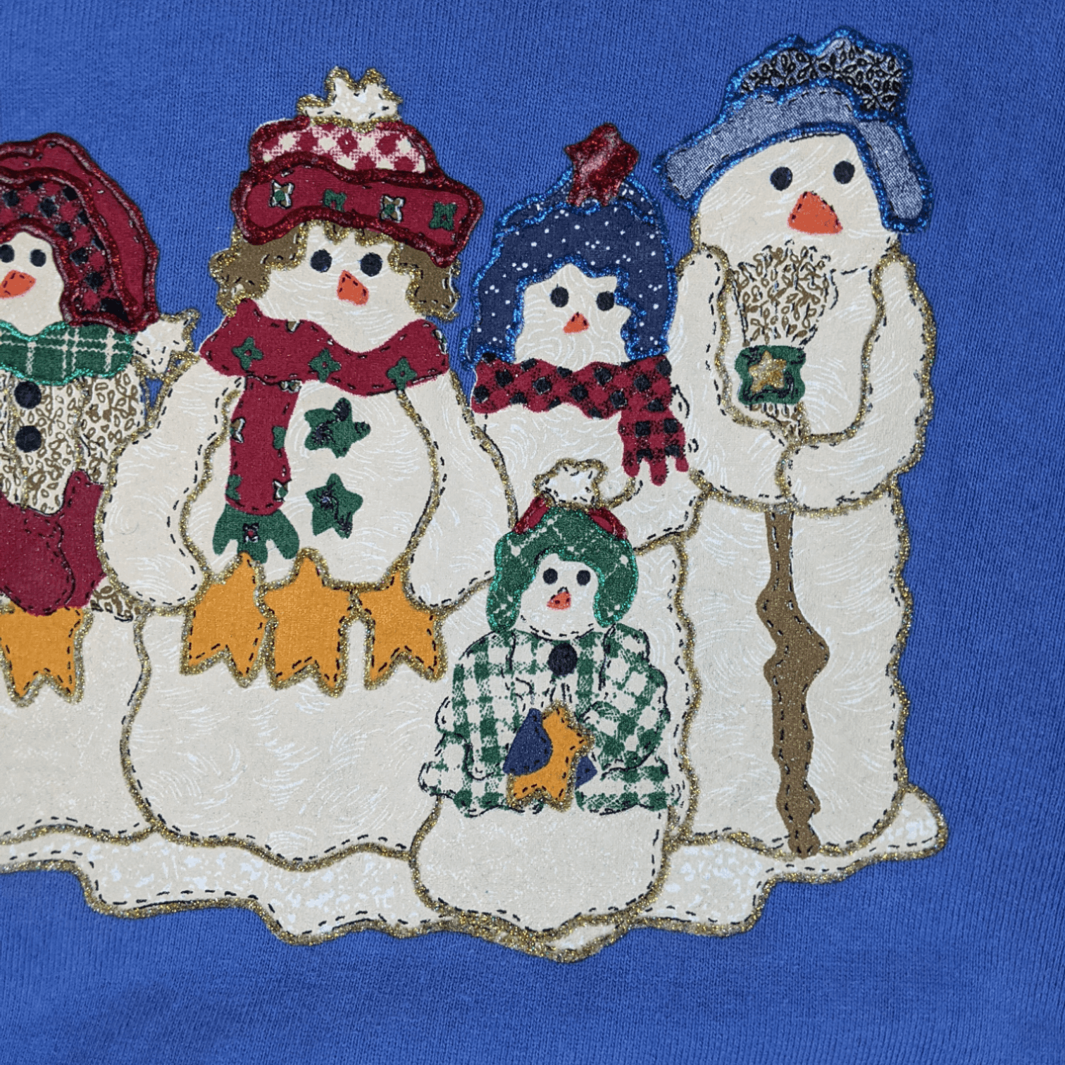 Vintage Vintage 90's MUSINGWEAR Christmas Snowman Jumper Sweatshirt Size US M / EU 48-50 / 2 - 5 Thumbnail