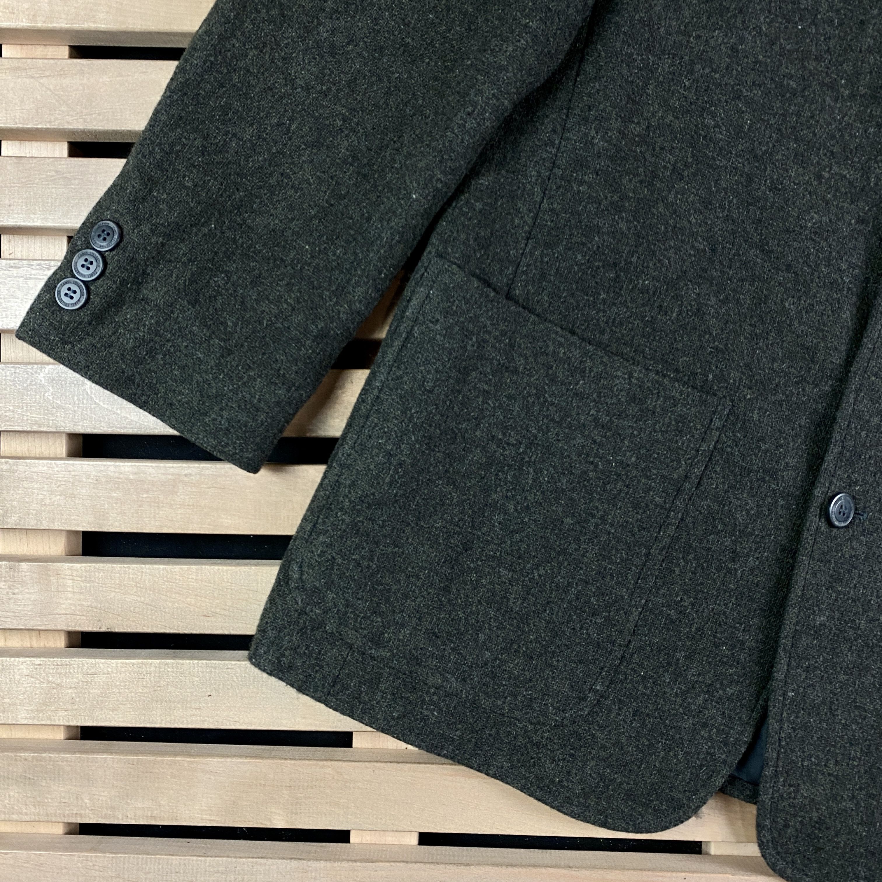 Camel Mens Blazer Jacket Wool Camel Size 48 Size 48R - 3 Thumbnail