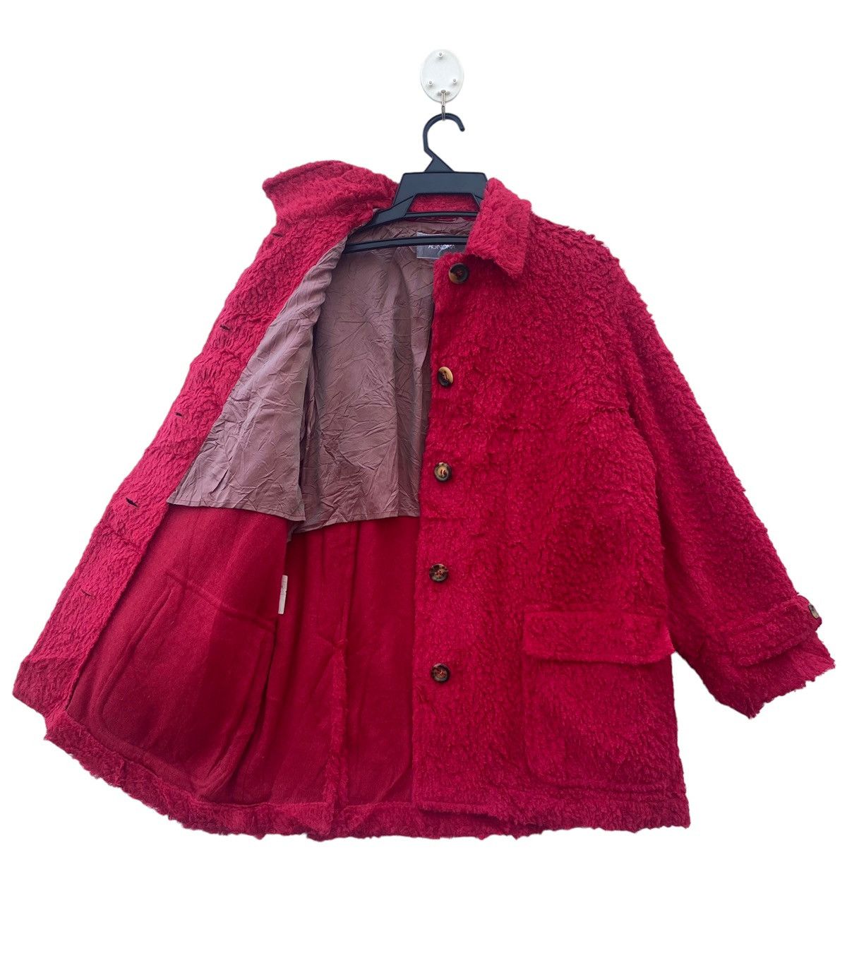 Agnona AGNONA alpaca mix wool fabric red coat jacket Size S / US 4 / IT 40 - 2 Thumbnail