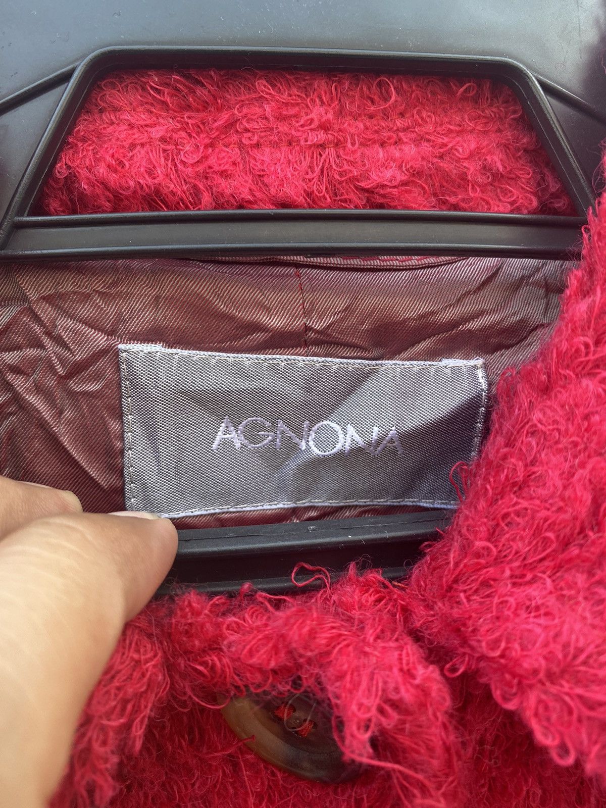 Agnona AGNONA alpaca mix wool fabric red coat jacket Size S / US 4 / IT 40 - 4 Thumbnail