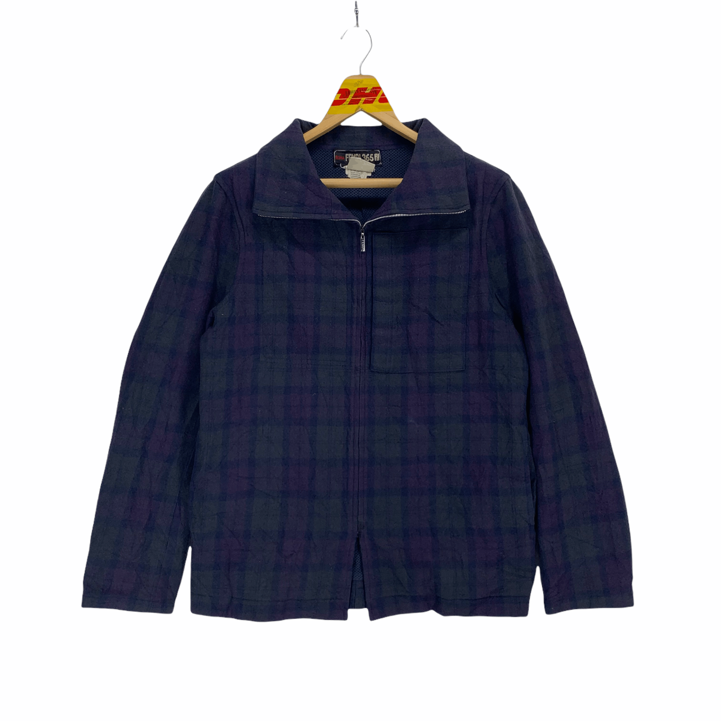Fendi Vintage 73's FENDI 365 TARTAN WOOL JACKET #3160-102 Size US S / EU 44-46 / 1 - 1 Thumbnail
