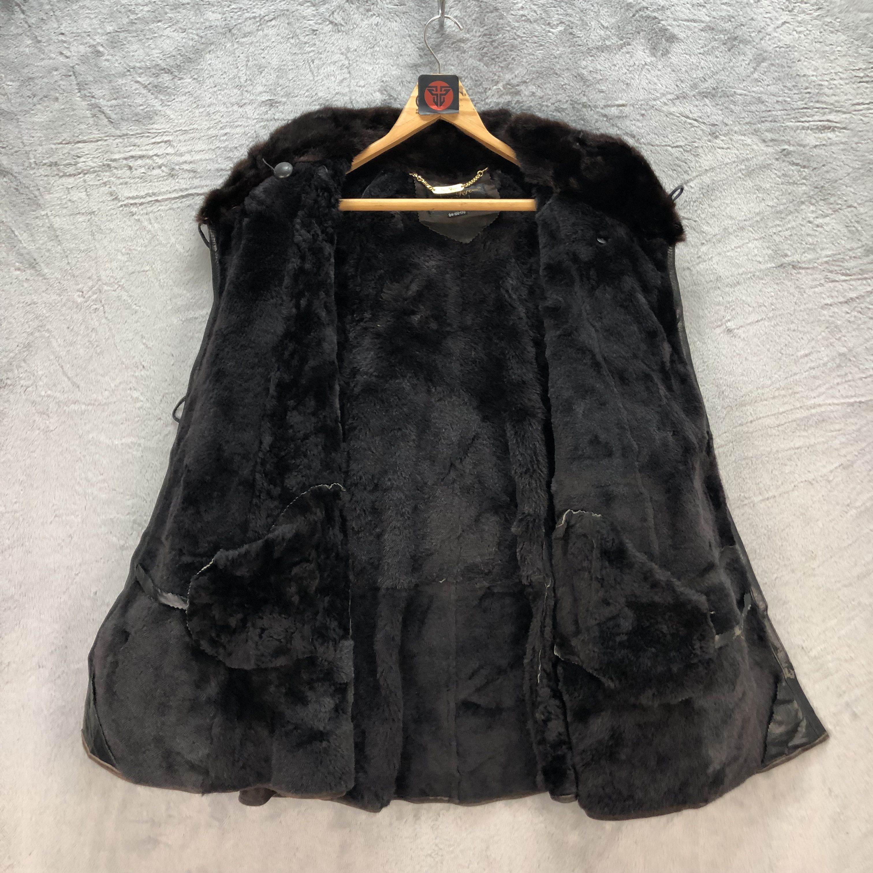 Japanese Brand MARIO FEREEZ FUR SHEEPSKIN SUEDE LEATHER COAT #6696-80 Size M / US 6-8 / IT 42-44 - 7 Thumbnail