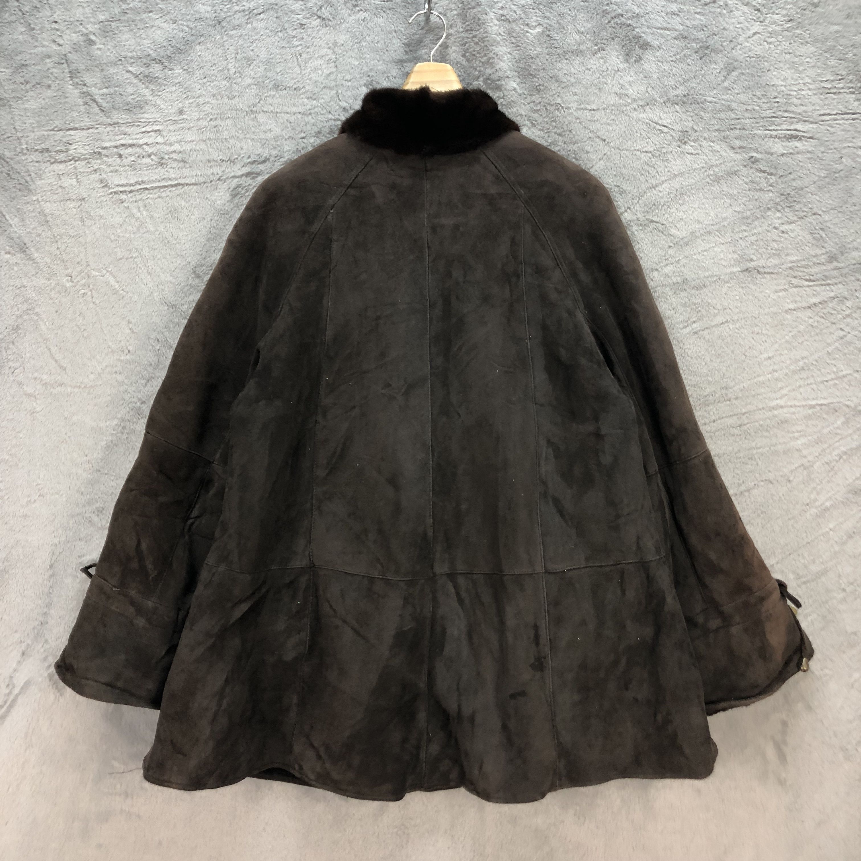 Japanese Brand MARIO FEREEZ FUR SHEEPSKIN SUEDE LEATHER COAT #6696-80 Size M / US 6-8 / IT 42-44 - 13 Thumbnail