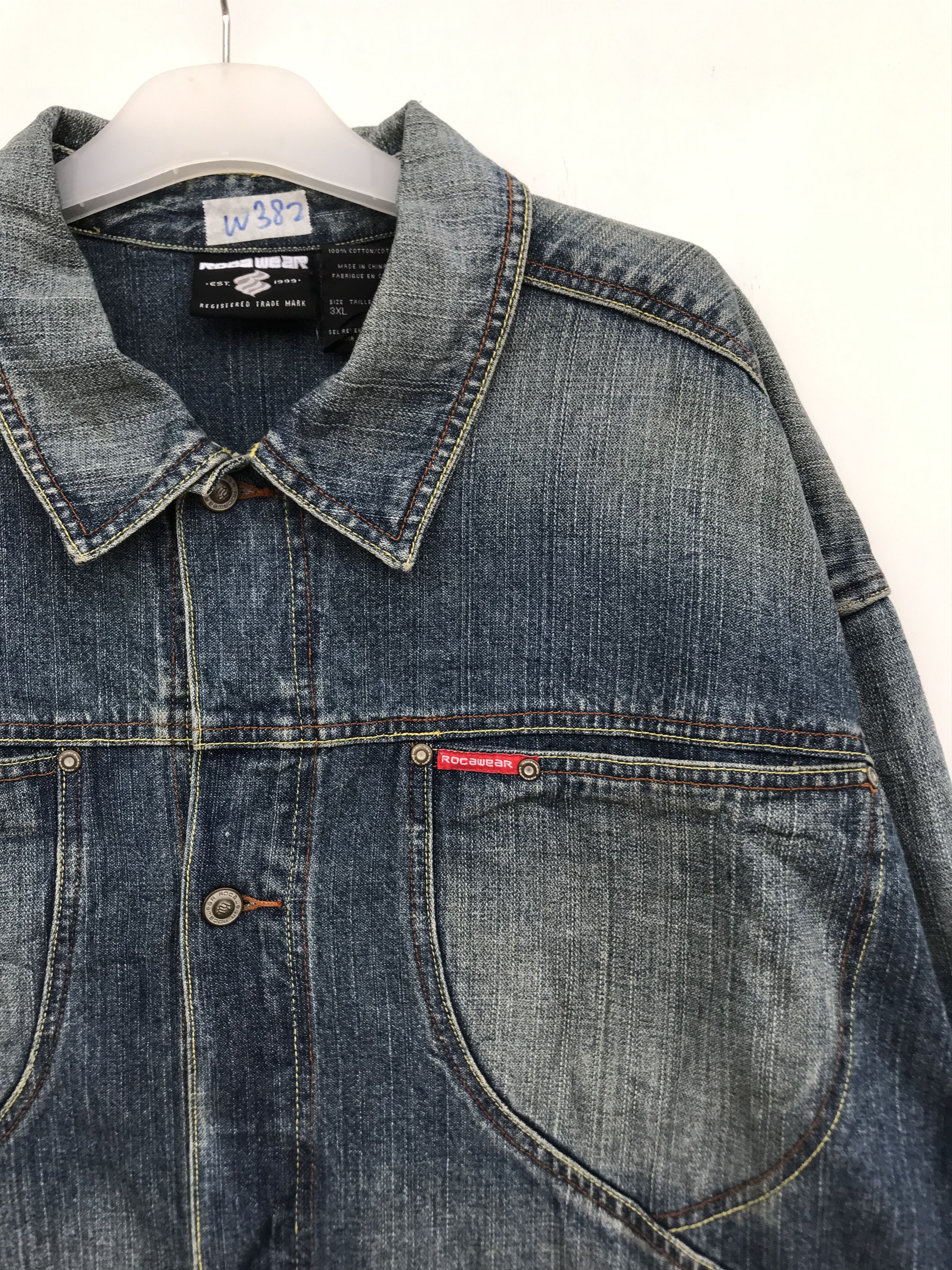 Other STEAL!! ROCA WEAR DENIM JACKET Size US XXL / EU 58 / 5 - 5 Thumbnail
