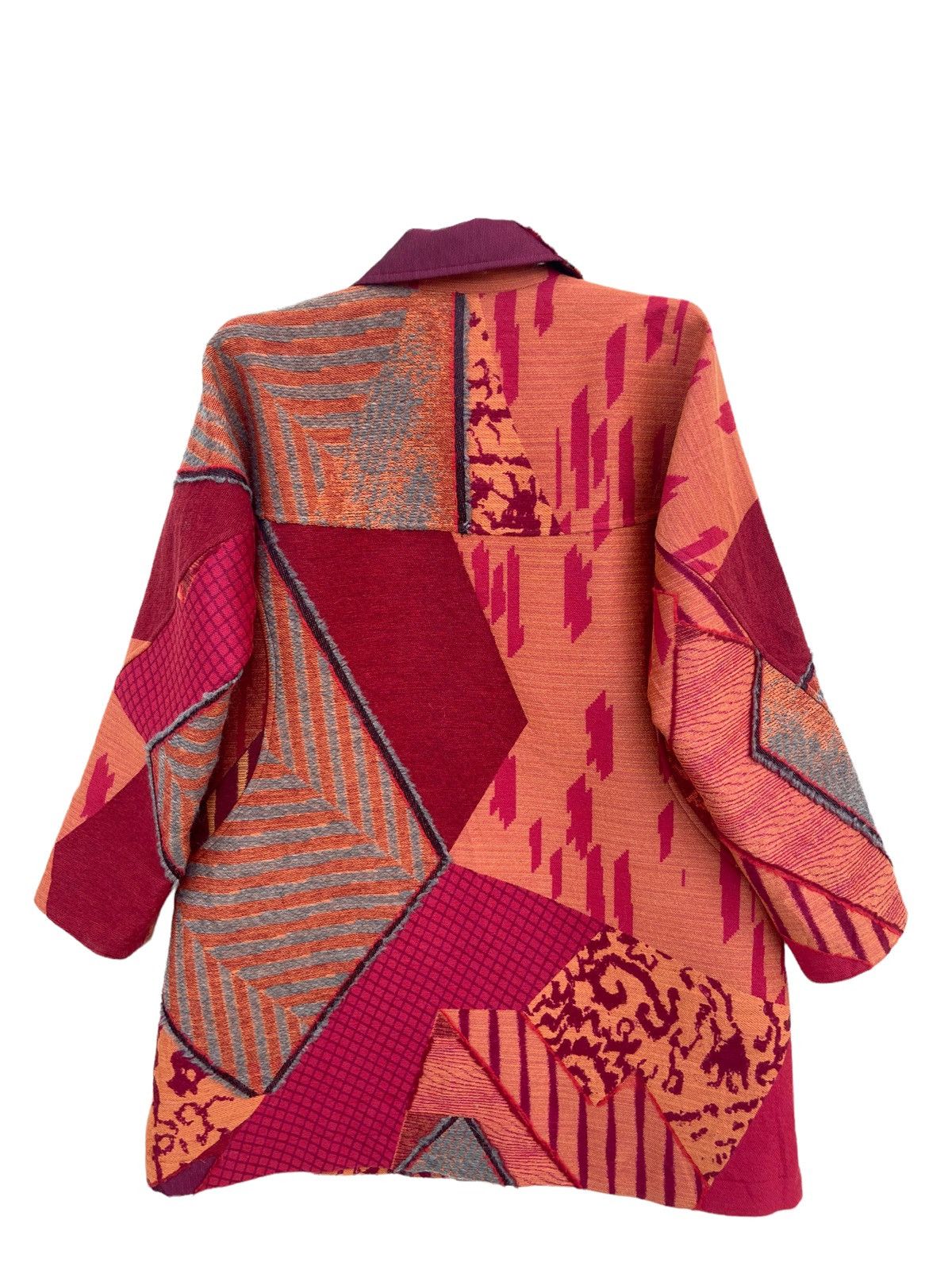 Issey Miyake Issey Miyake Autumn Winter 2014 Patchwork Jacquard Coat Size US M / EU 48-50 / 2 - 4 Thumbnail