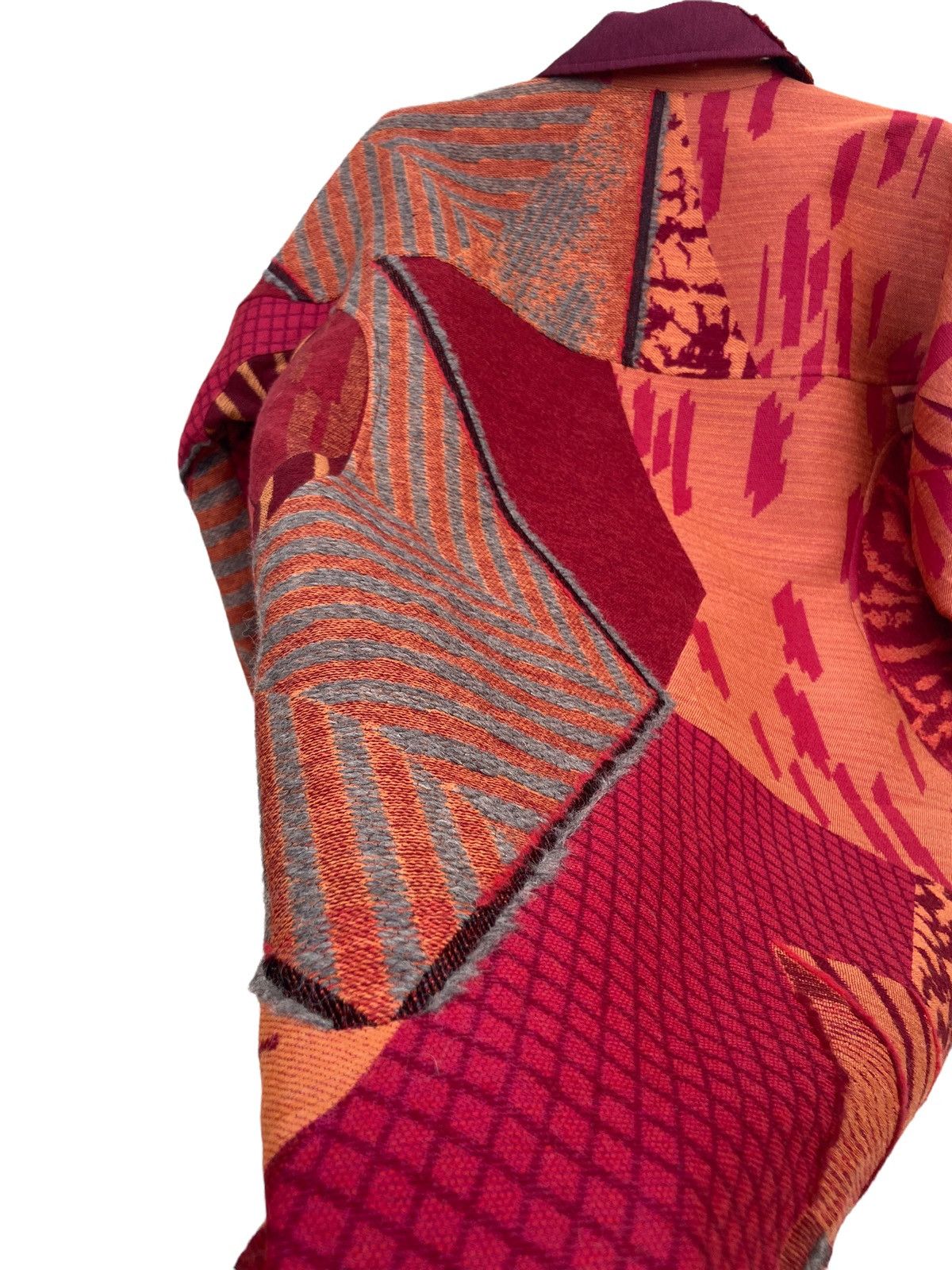 Issey Miyake Issey Miyake Autumn Winter 2014 Patchwork Jacquard Coat Size US M / EU 48-50 / 2 - 12 Thumbnail
