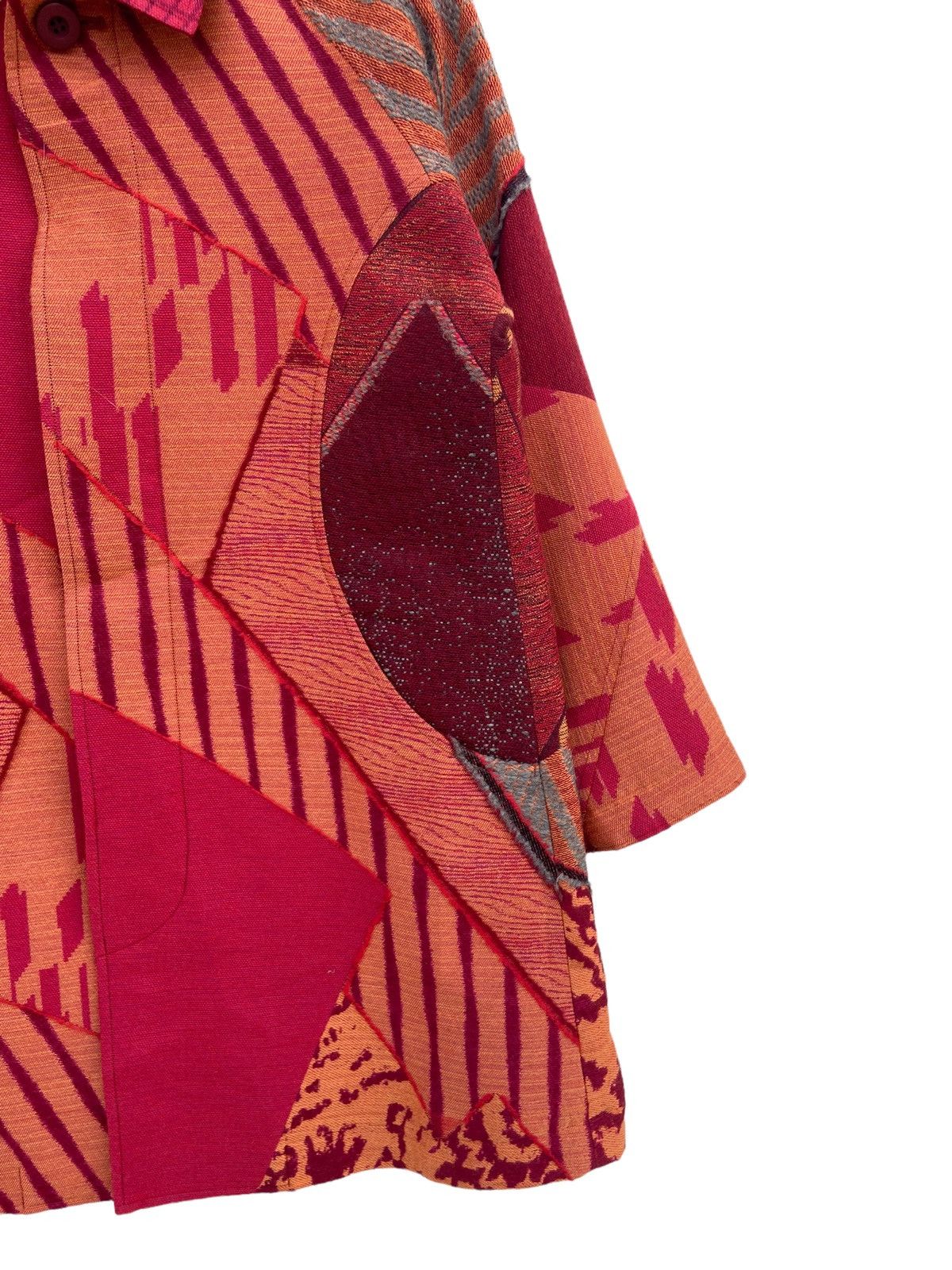 Issey Miyake Issey Miyake Autumn Winter 2014 Patchwork Jacquard Coat Size US M / EU 48-50 / 2 - 6 Thumbnail
