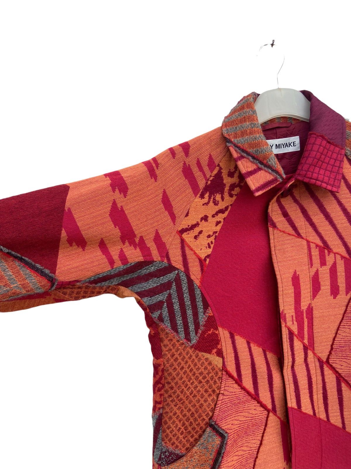 Issey Miyake Issey Miyake Autumn Winter 2014 Patchwork Jacquard Coat Size US M / EU 48-50 / 2 - 2 Thumbnail