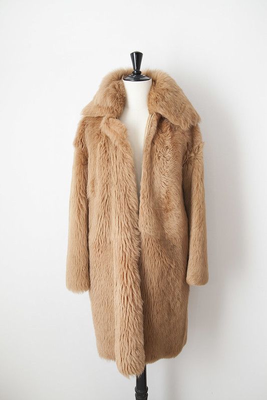 Helmut lang faux fashion fur coat