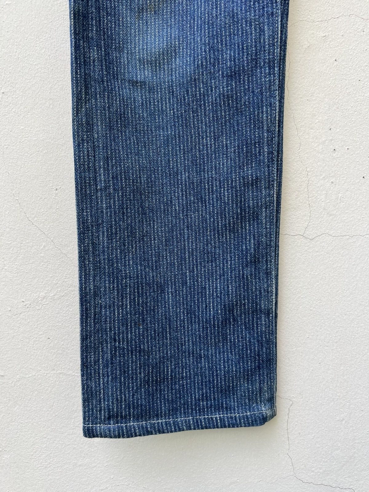 Levi's RARE!! Vintage 80s Levi’s 501 Striped Twill Blue Denim Jeans Size US 28 / EU 44 - 11 Thumbnail