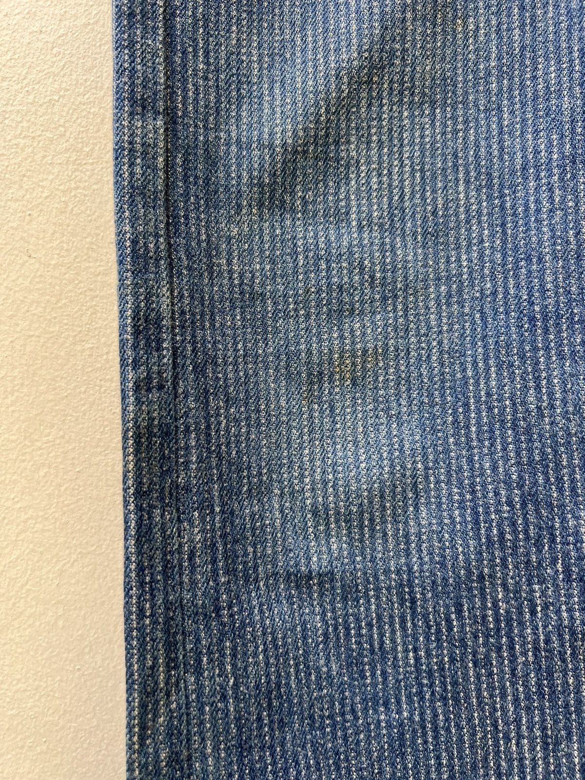Levi's RARE!! Vintage 80s Levi’s 501 Striped Twill Blue Denim Jeans Size US 28 / EU 44 - 10 Thumbnail