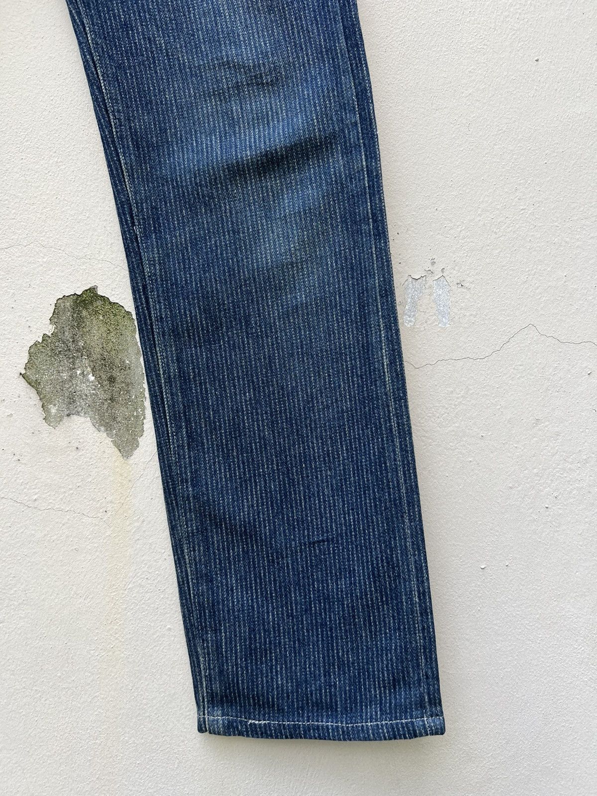 Levi's RARE!! Vintage 80s Levi’s 501 Striped Twill Blue Denim Jeans Size US 28 / EU 44 - 14 Thumbnail