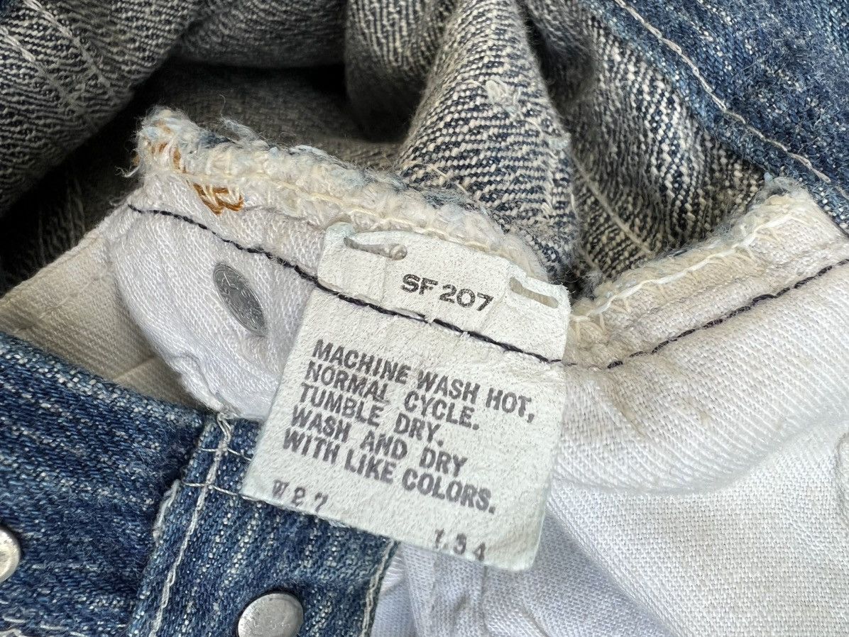 Levi's RARE!! Vintage 80s Levi’s 501 Striped Twill Blue Denim Jeans Size US 28 / EU 44 - 23 Thumbnail