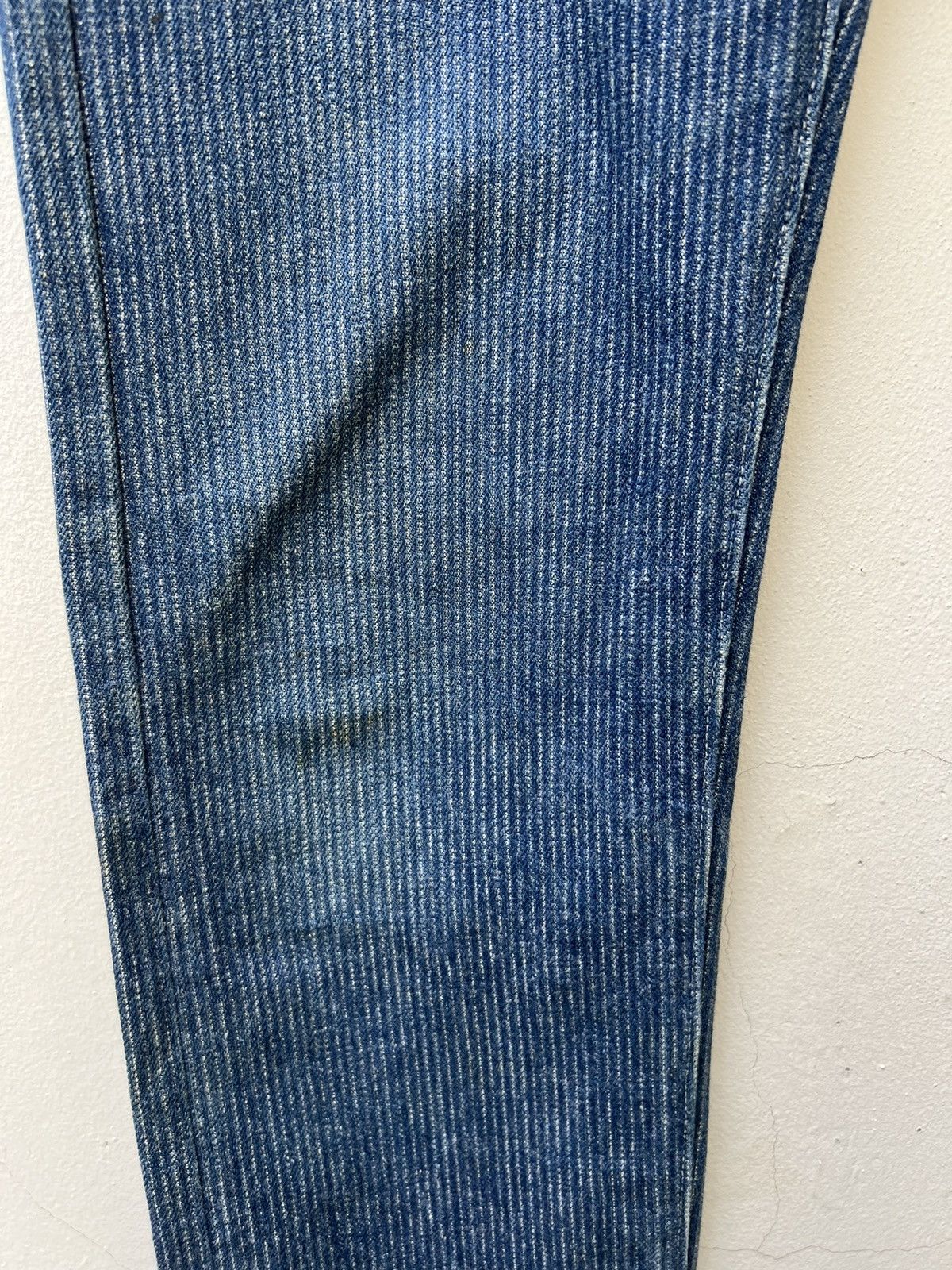 Levi's RARE!! Vintage 80s Levi’s 501 Striped Twill Blue Denim Jeans Size US 28 / EU 44 - 9 Thumbnail