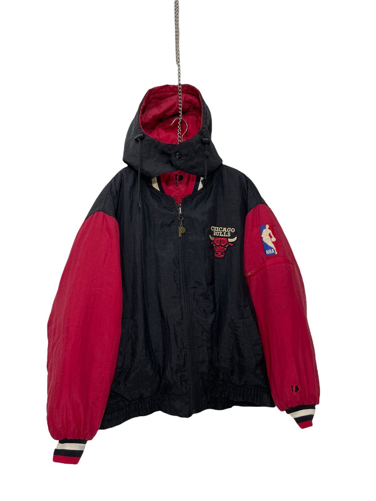 NBA × Vintage Chicago Bull Reversible Jacket Padded 7🟩 Size US XL / EU 56 / 4 - 3 Thumbnail