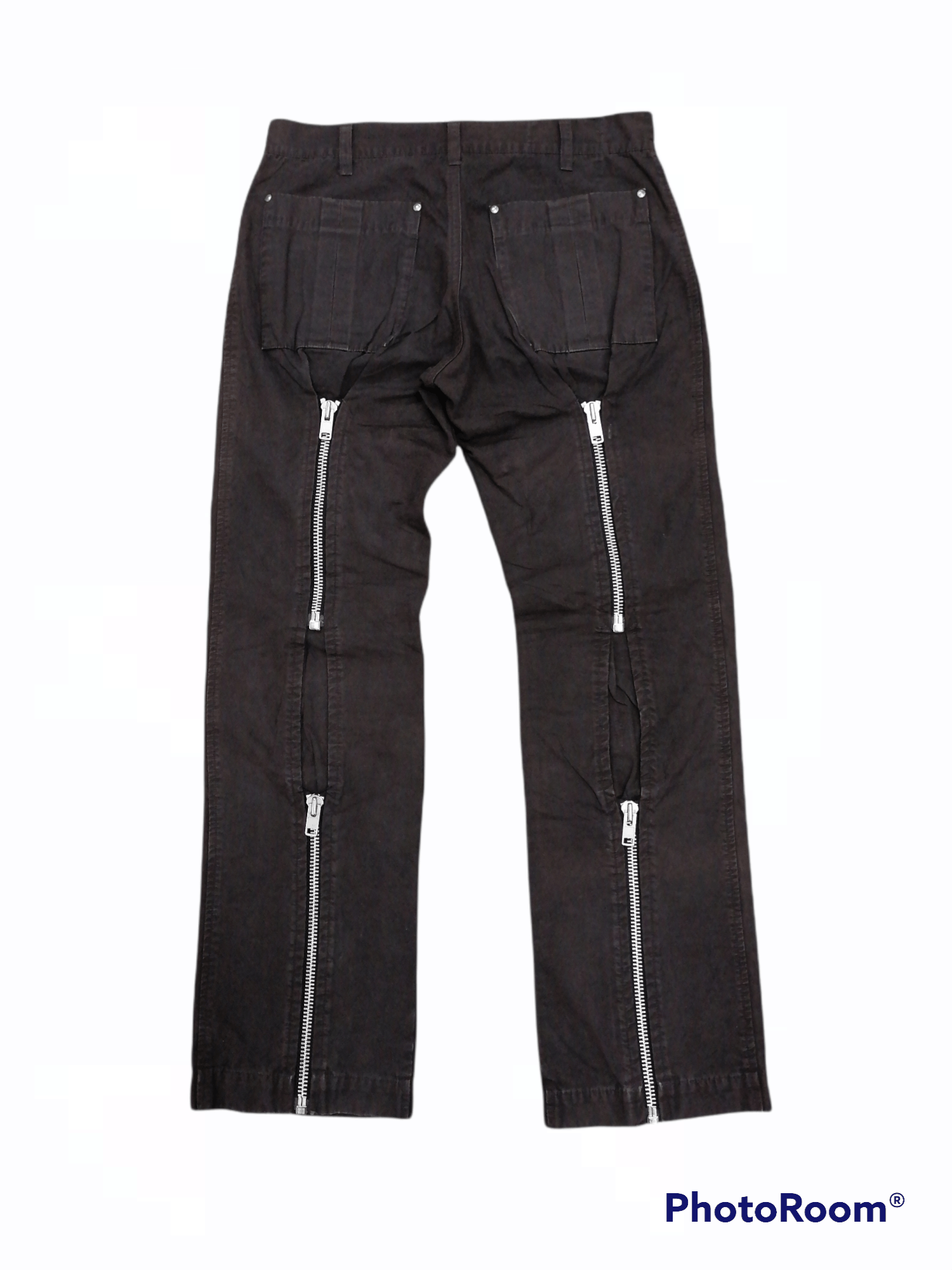 image of Archival Clothing x Avant Garde Etsb Design Hemp Seditionaries Zipper Bondage Pants in Dark Brown (