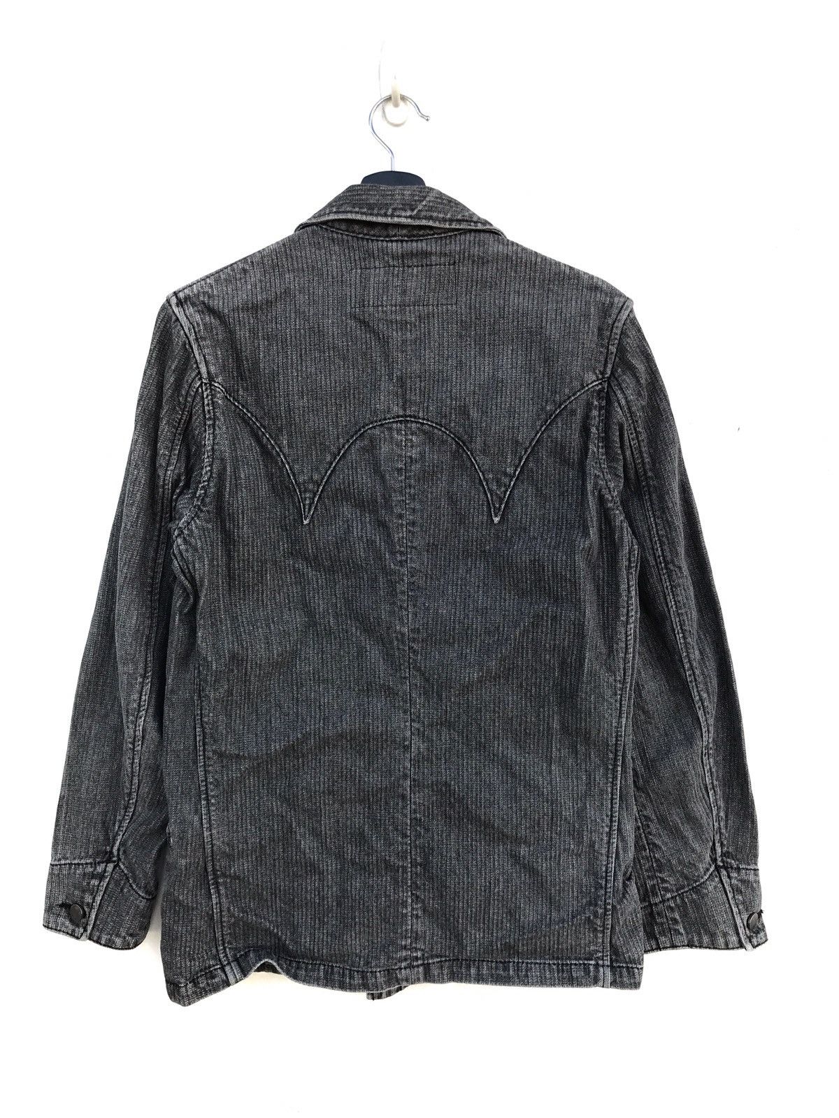 Edwin Vintage Edwin Black Distressed Denim Chore Worker Jacket Size US S / EU 44-46 / 1 - 2 Thumbnail