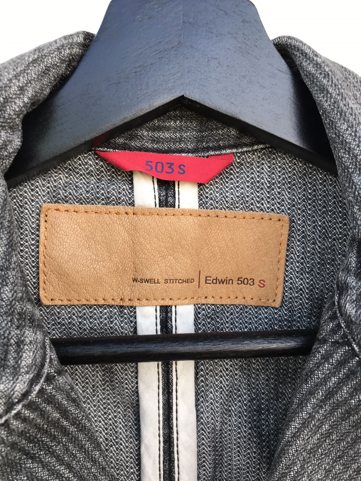 Edwin Vintage Edwin Black Distressed Denim Chore Worker Jacket Size US S / EU 44-46 / 1 - 3 Thumbnail