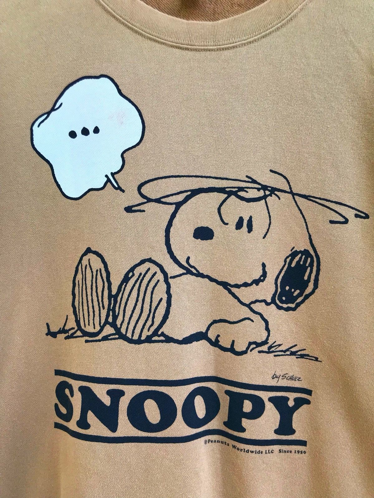Peanuts × Uniqlo Vintage Snoppy Spell Out Logo Crewneck Sweatshirt Size US L / EU 52-54 / 3 - 3 Thumbnail