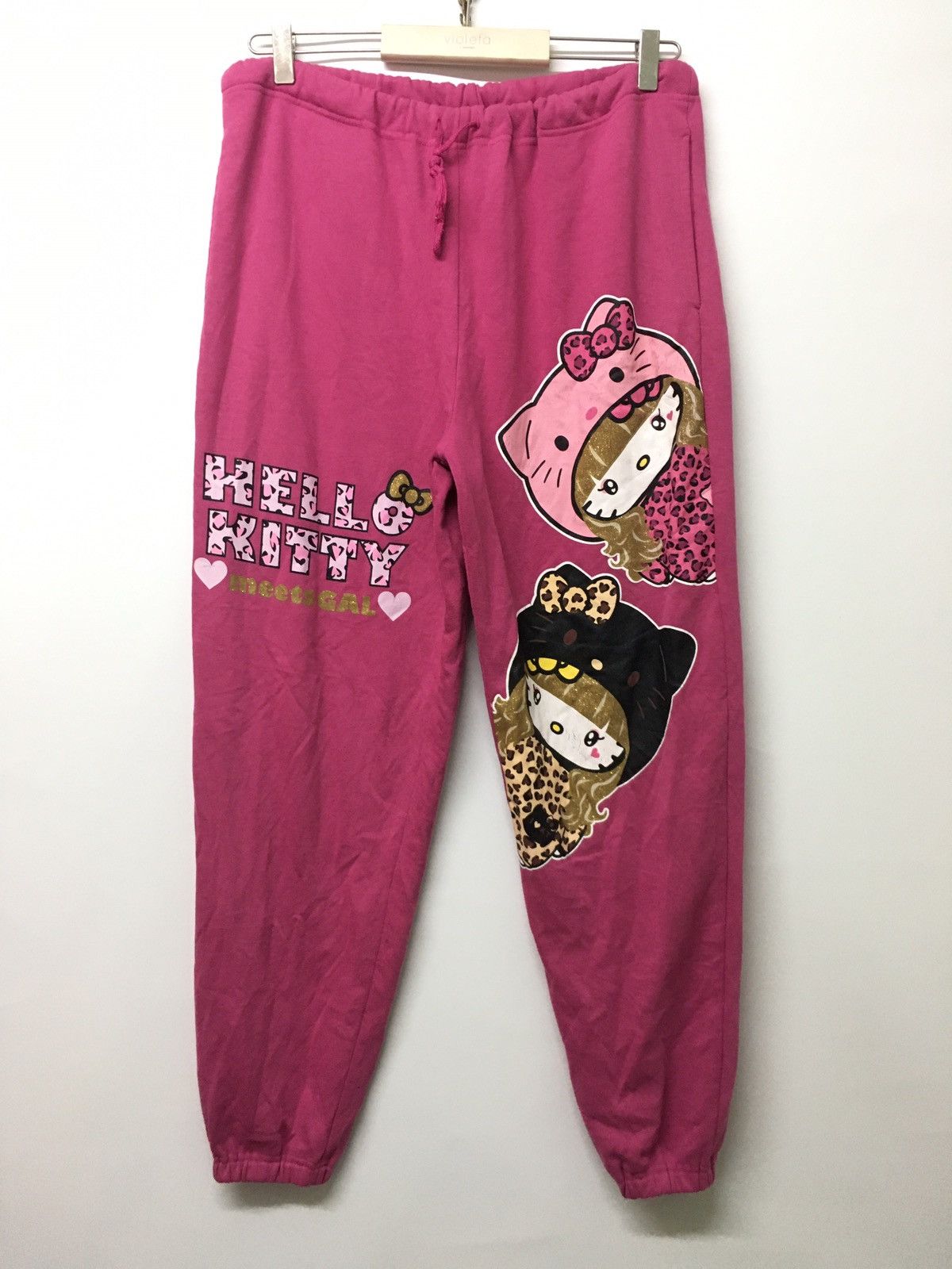 Anime ICONIC🔥Jogger pants HELLO KITTY Size US 38 / EU 54 - 2 Thumbnail
