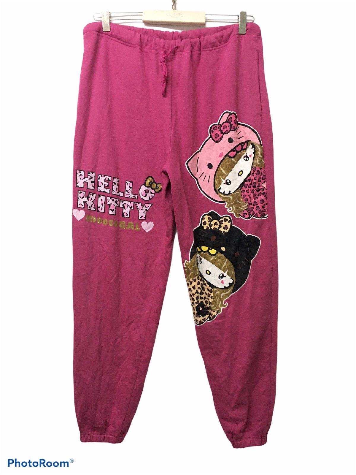 image of Anima x Avant Garde Iconicjogger Pants Hello Kitty in Pink, Men's (Size 38)