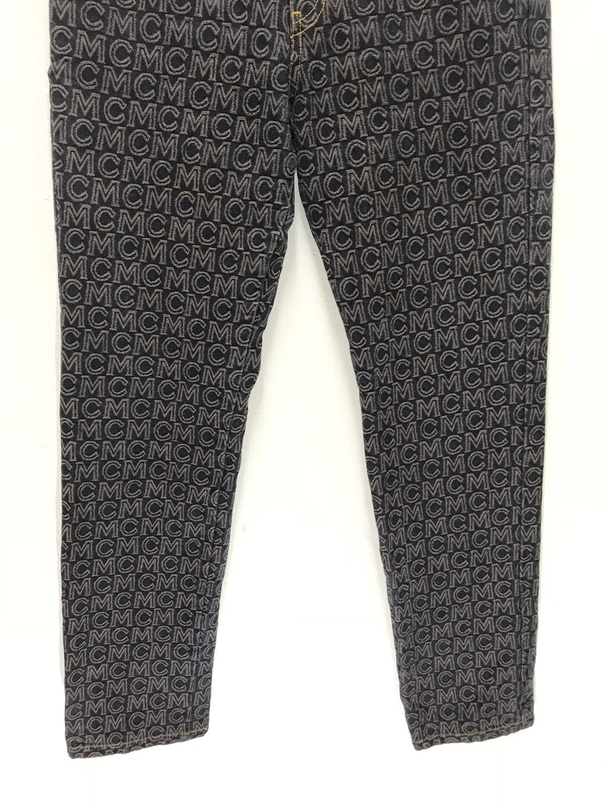 MCM MCM Monogram Full Embroidery Denim Pant Regular Size US 27 - 3 Thumbnail