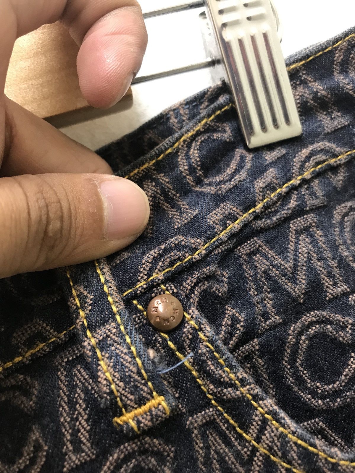 MCM MCM Monogram Full Embroidery Denim Pant Regular Size US 27 - 9 Thumbnail