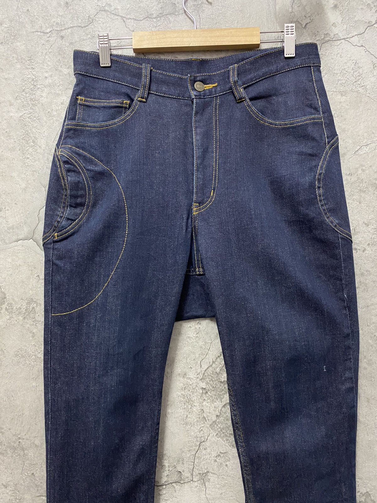 Issey Miyake Tsumori Chisato Issey Miyake Skinny Baggy Denim Pants Size US 30 / EU 46 - 4 Thumbnail