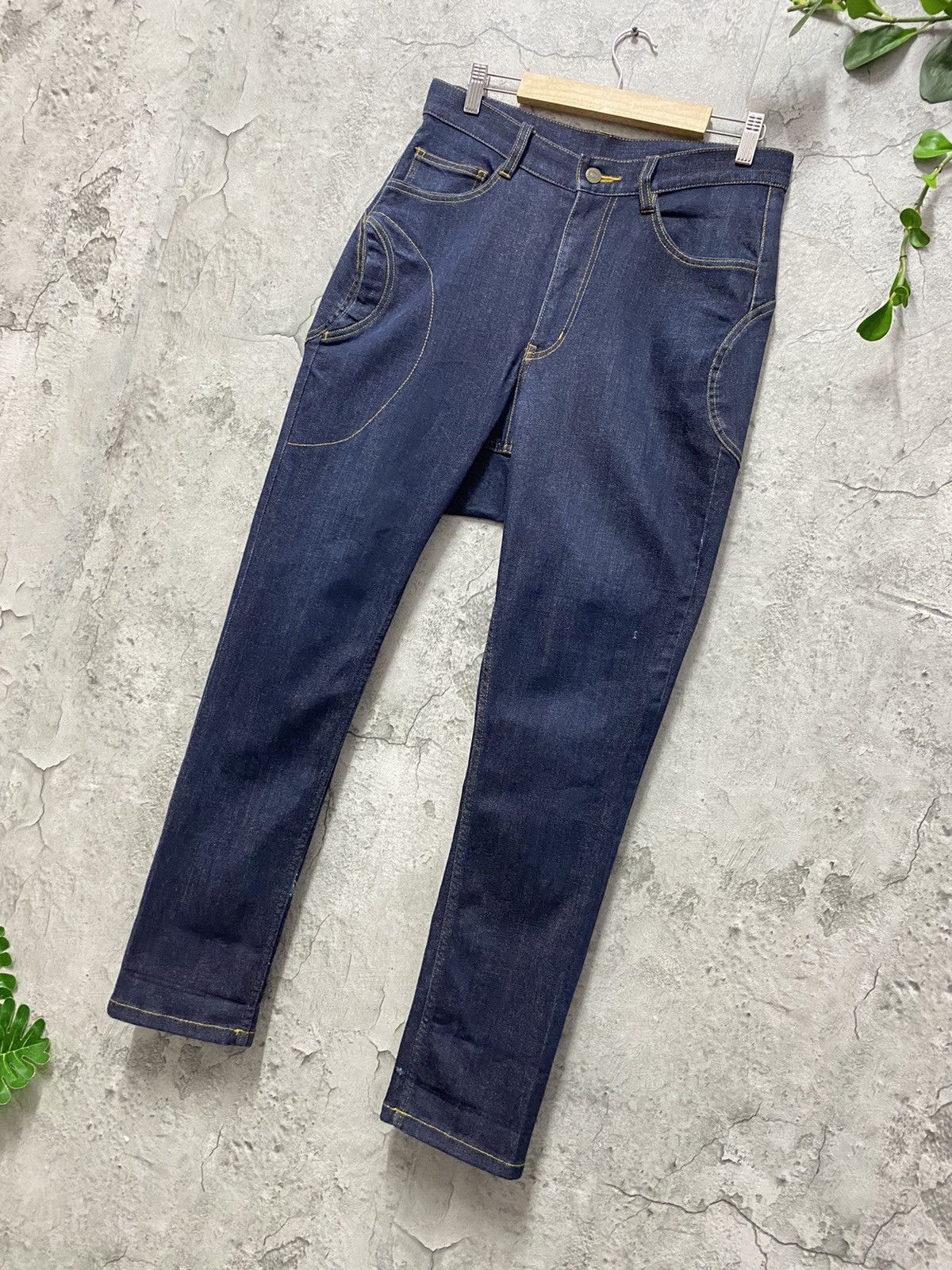 Issey Miyake Tsumori Chisato Issey Miyake Skinny Baggy Denim Pants Size US 30 / EU 46 - 3 Thumbnail