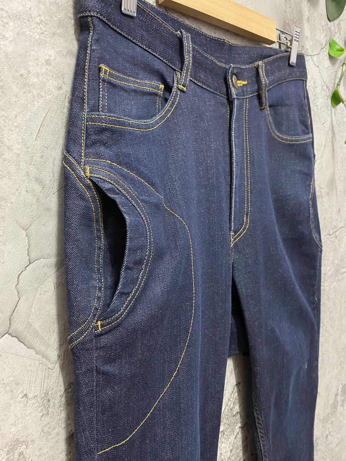 Issey Miyake Tsumori Chisato Issey Miyake Skinny Baggy Denim Pants Size US 30 / EU 46 - 8 Thumbnail