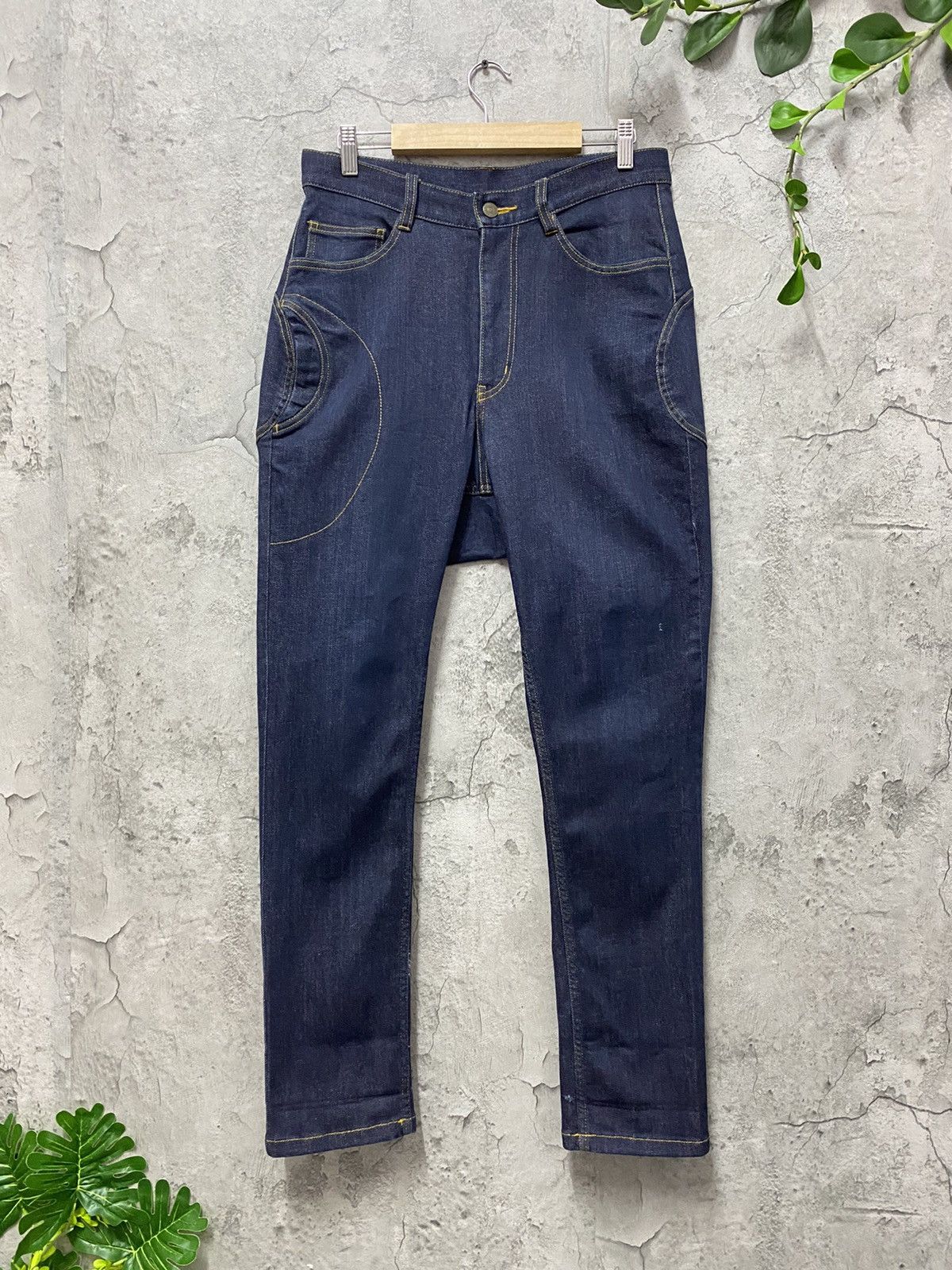 Issey Miyake Tsumori Chisato Issey Miyake Skinny Baggy Denim Pants Size US 30 / EU 46 - 1 Thumbnail
