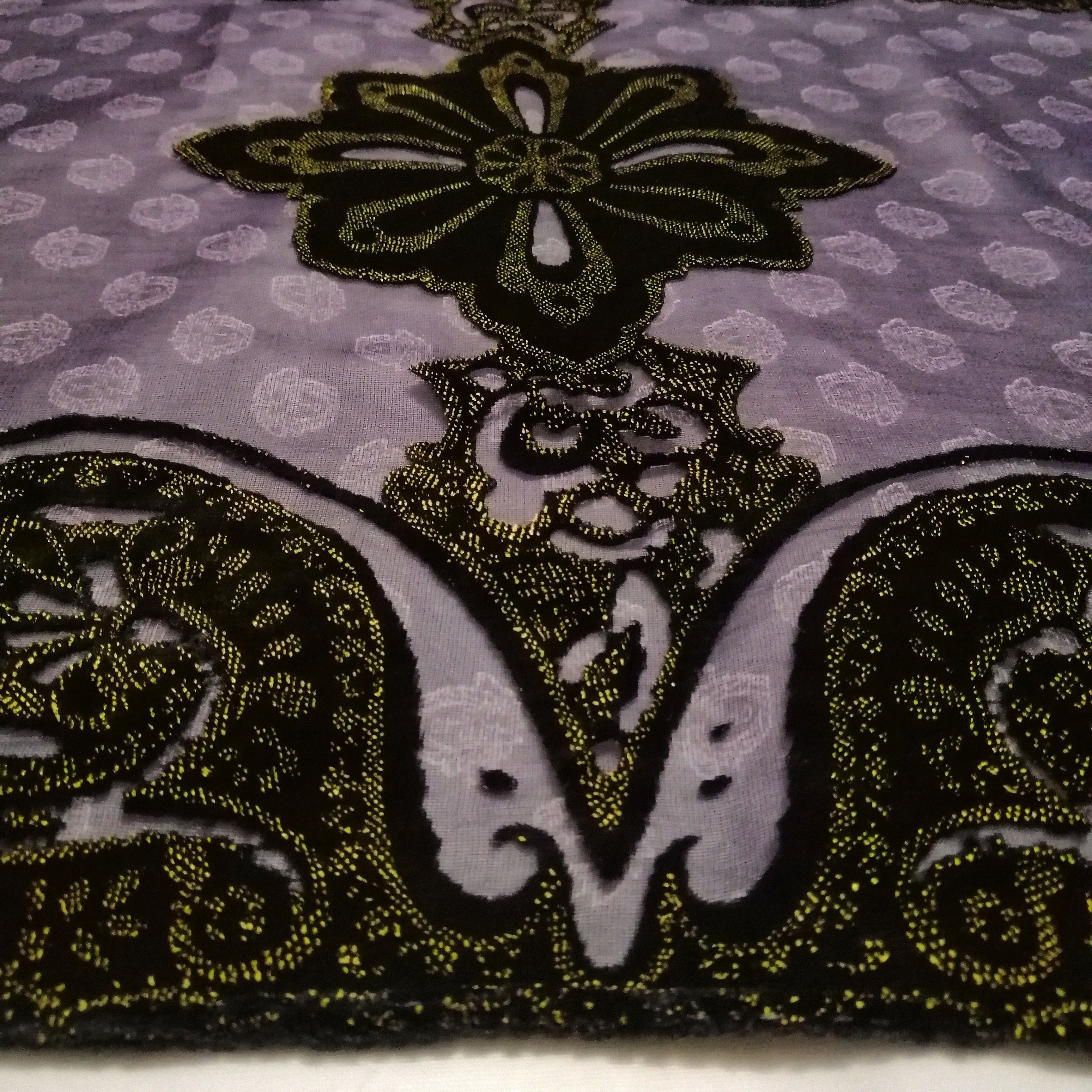 Versace 🔥Vintage Atelier Versace velvet medusa monogram scarf Size ONE SIZE - 3 Thumbnail