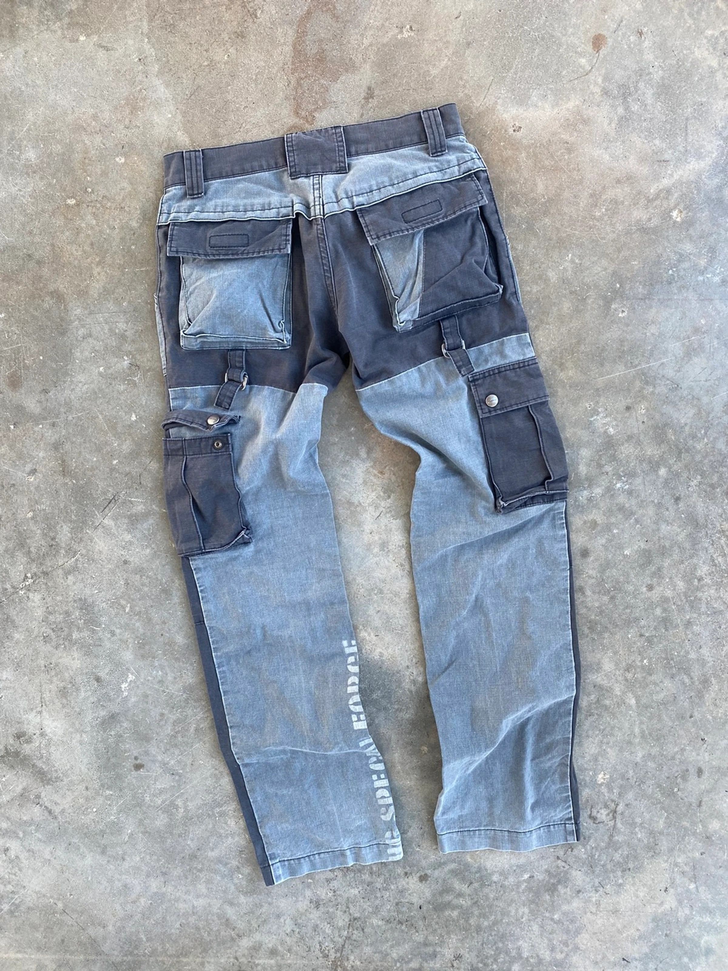 Hysteric Glamour Special Forces Black + Grey Cargo Pants 28