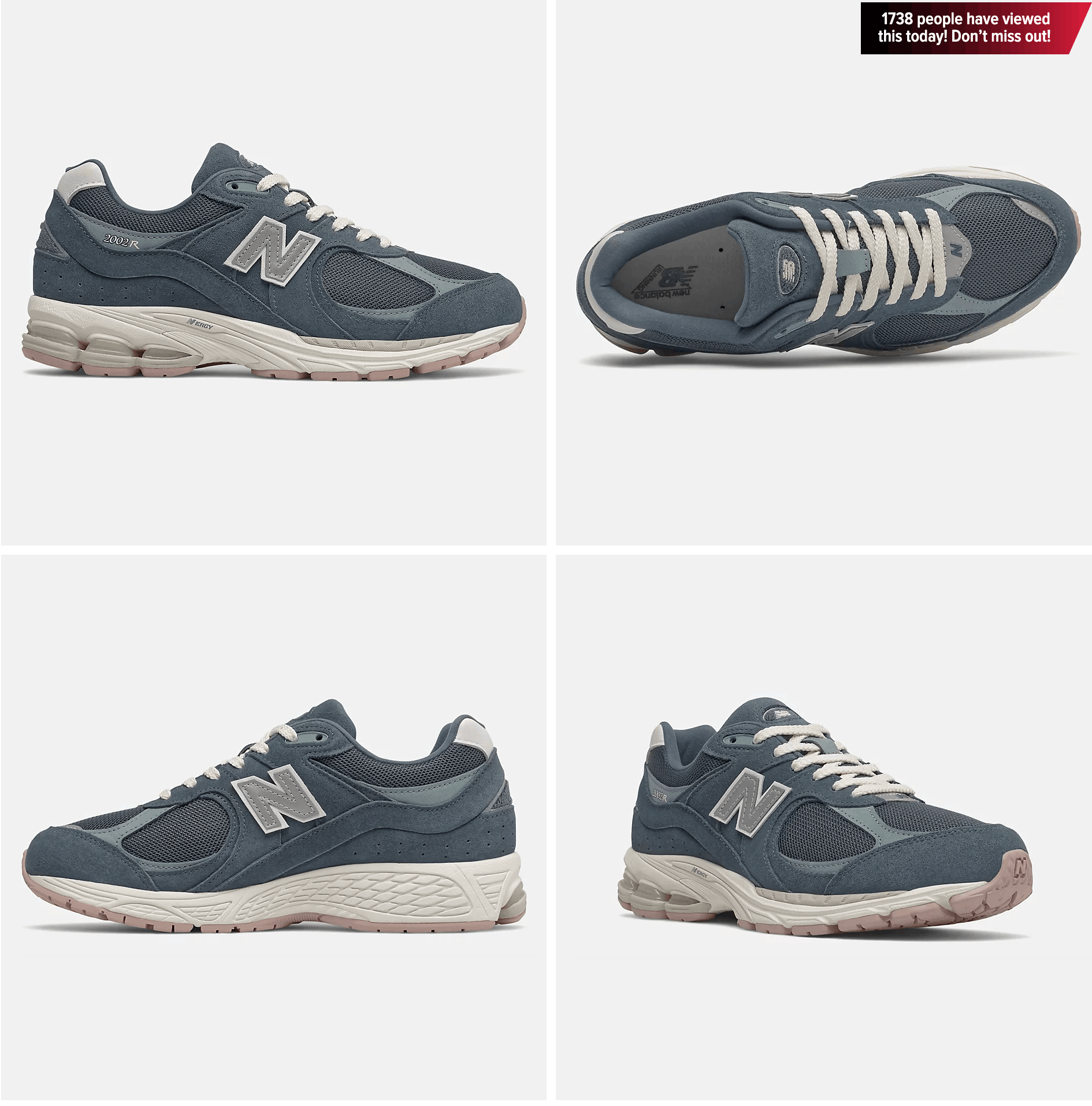New Balance 2002RHC Suede Pack Deep Ocean Grey / Slate Size US 9 / EU 42 - 1 Thumbnail