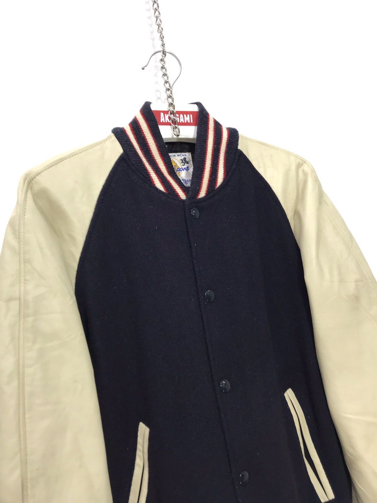 Golden Bear 💖Golden Bear Varsity Jacket Wool Leather 1🟩7 Size US S / EU 44-46 / 1 - 2 Thumbnail