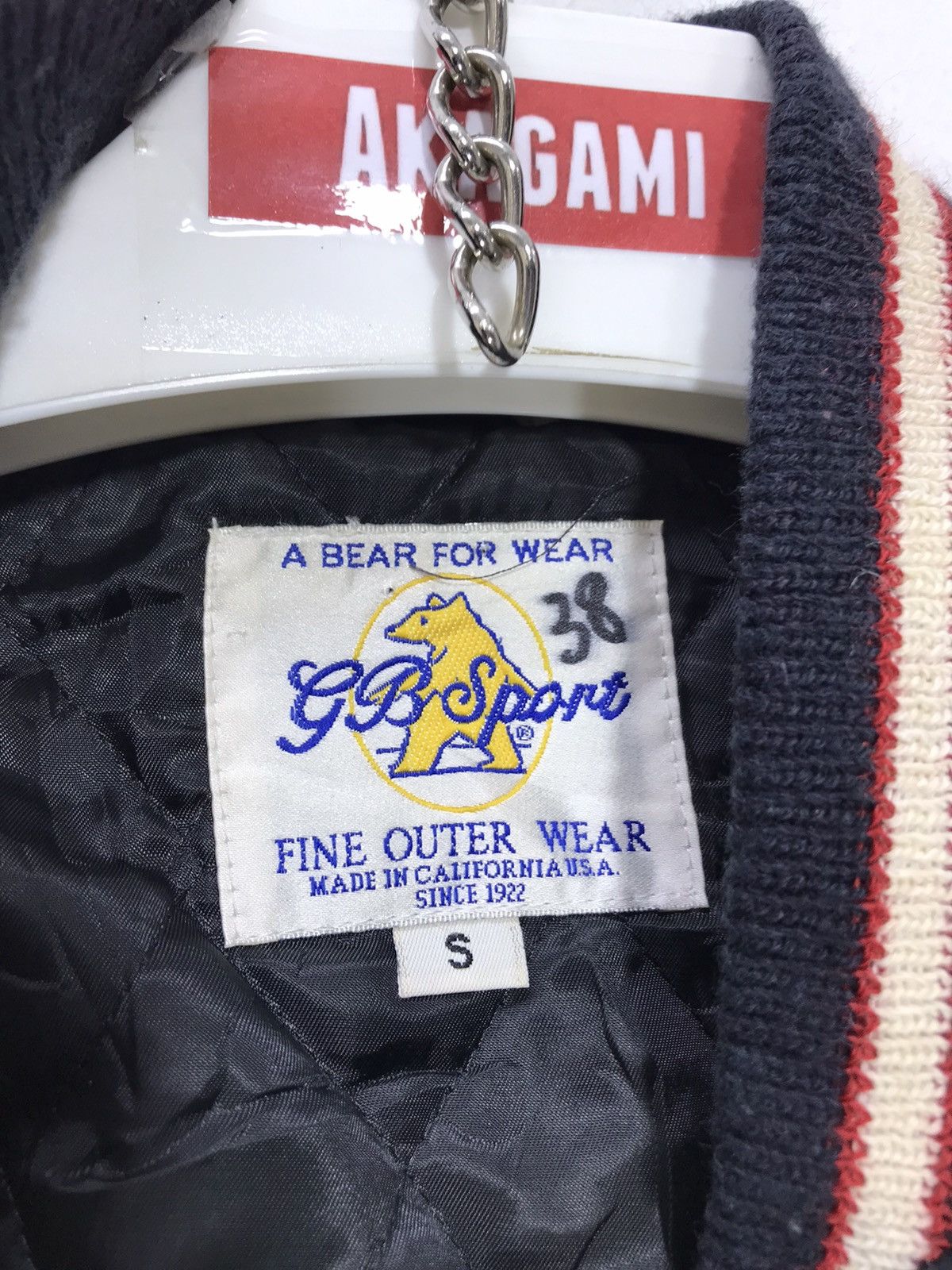 Golden Bear 💖Golden Bear Varsity Jacket Wool Leather 1🟩7 Size US S / EU 44-46 / 1 - 6 Thumbnail
